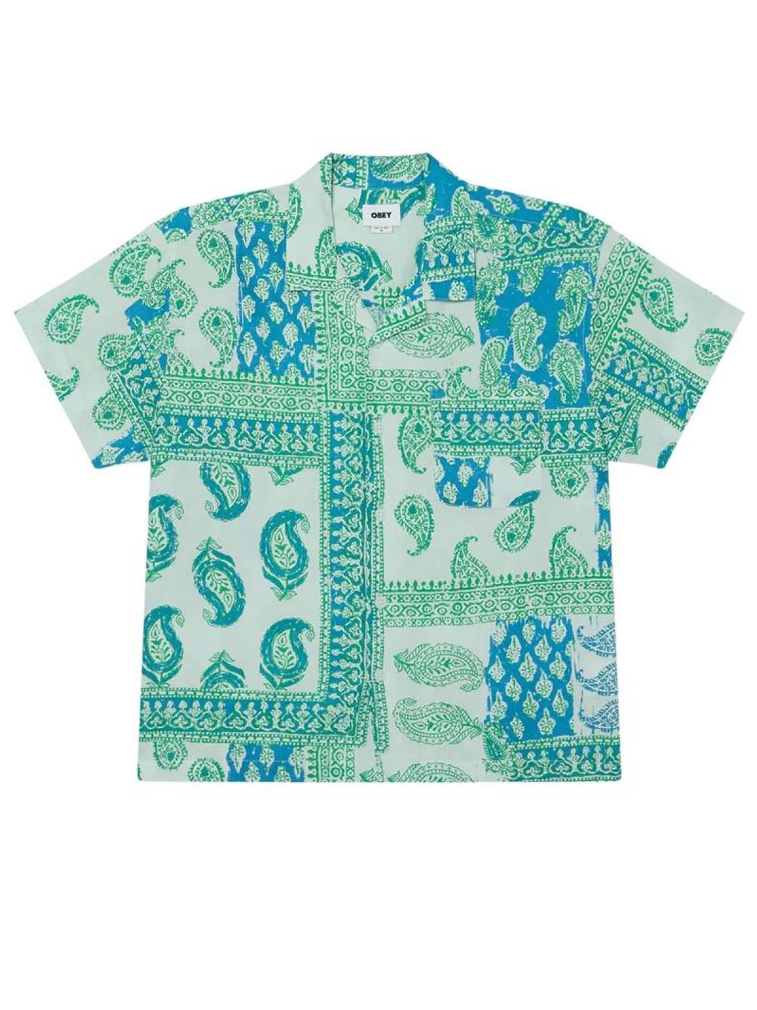 Obey Mayer Woven Shirt Azzurro