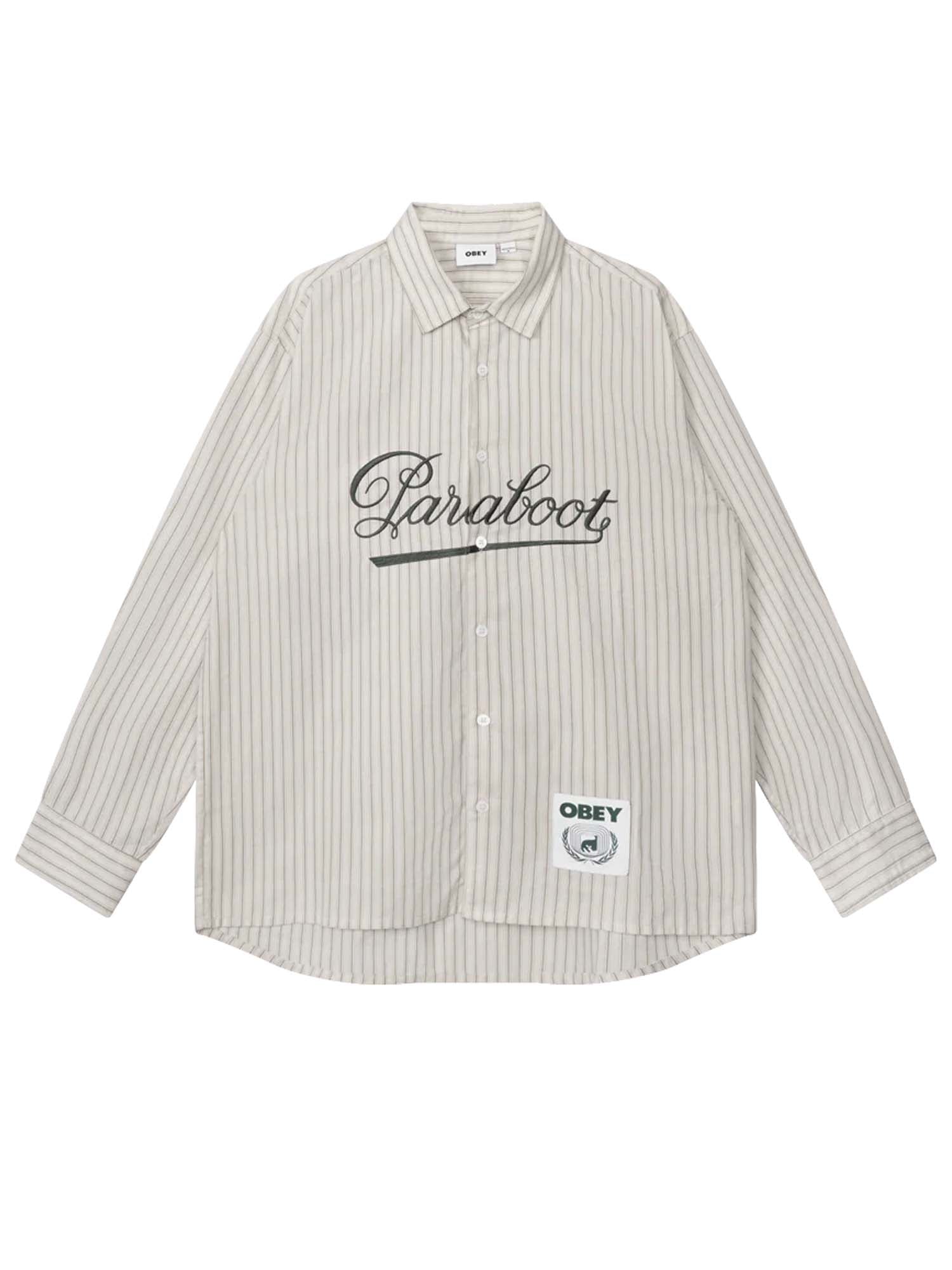 Obey Bochy Embroidered Shirt Beige
