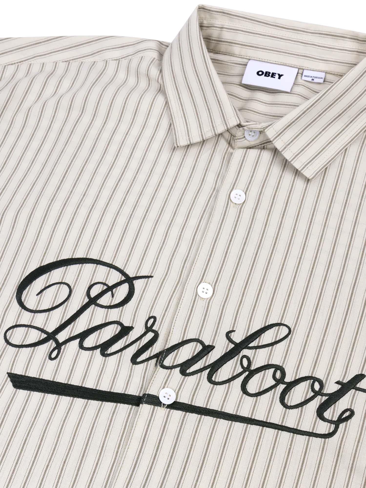 Obey Bochy Embroidered Shirt Beige