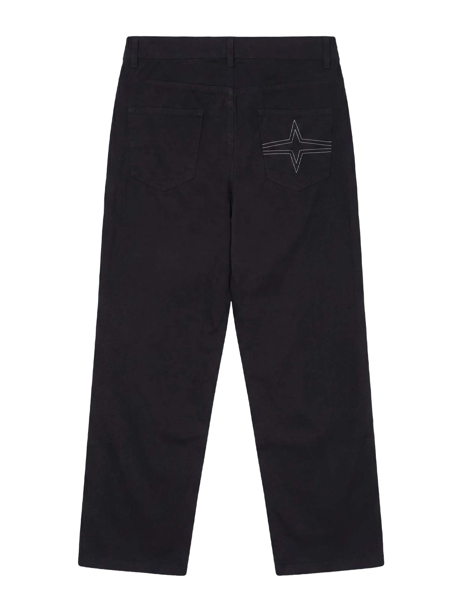 Project X Paris Pantalone Sovrapposizione a Vita a Contrasto Nero