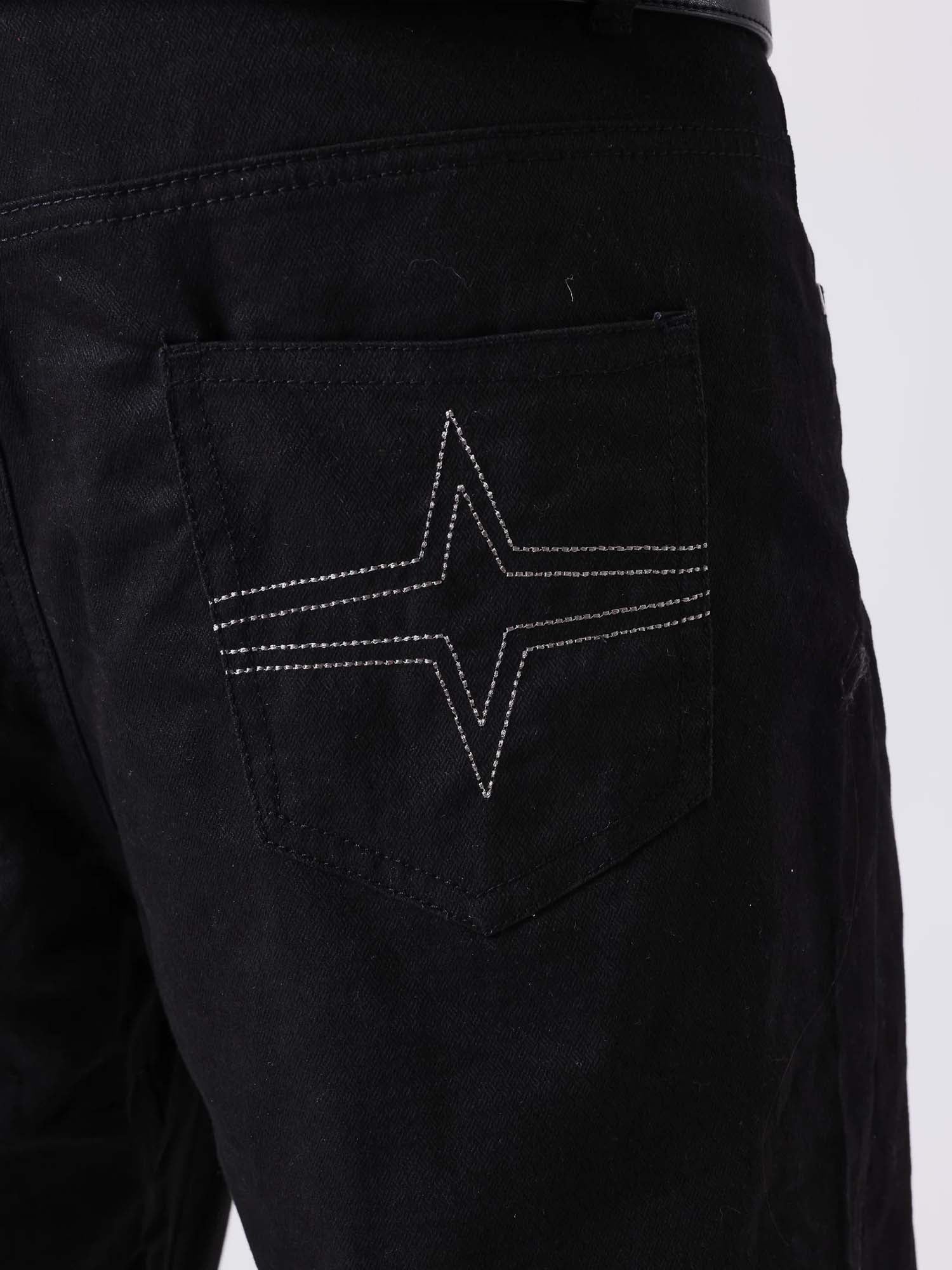 Project X Paris Pantalone Sovrapposizione a Vita a Contrasto Nero