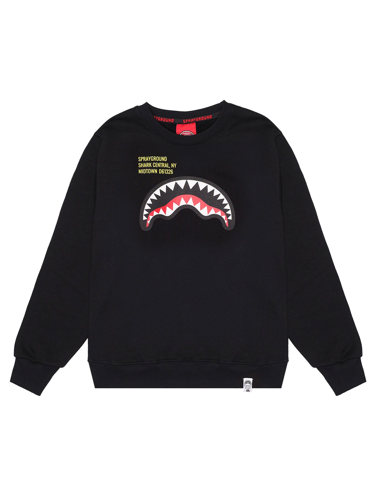 Sprayground Felpa Shark Basic Crewneck Kids Nero