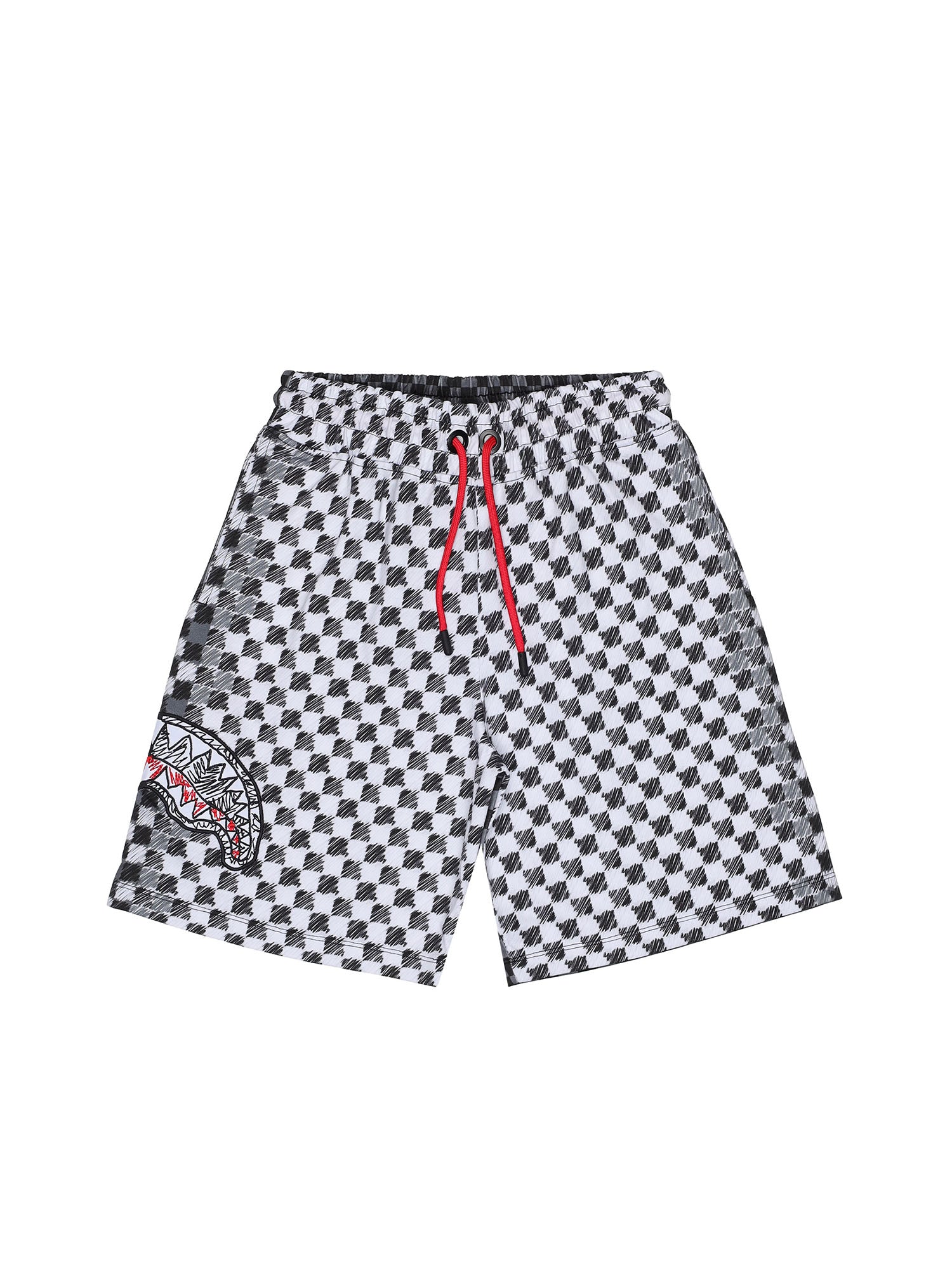 Sprayground Shorts Checkred Sketch Kids Nero