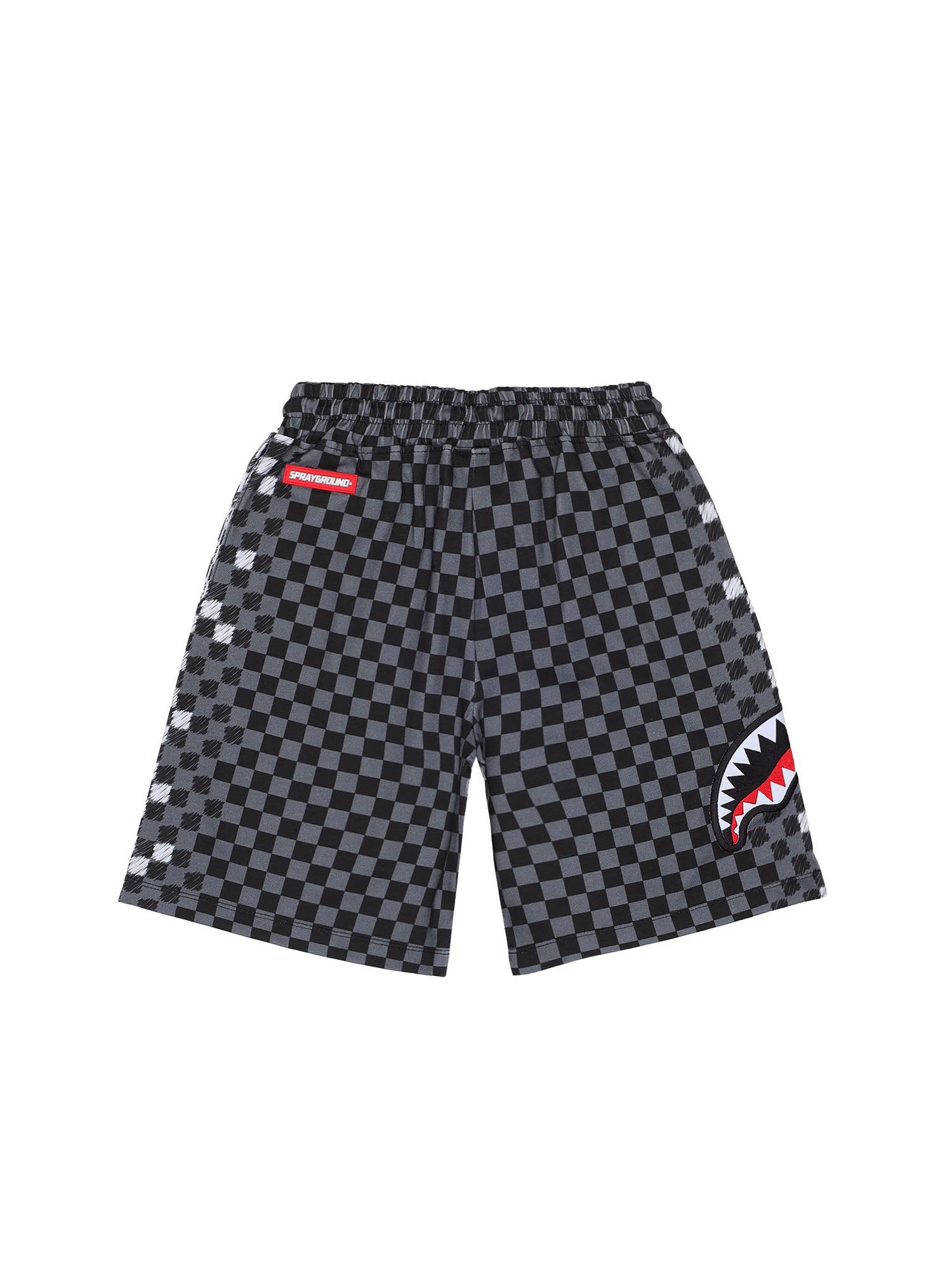 Sprayground Shorts Checkred Sketch Kids Nero