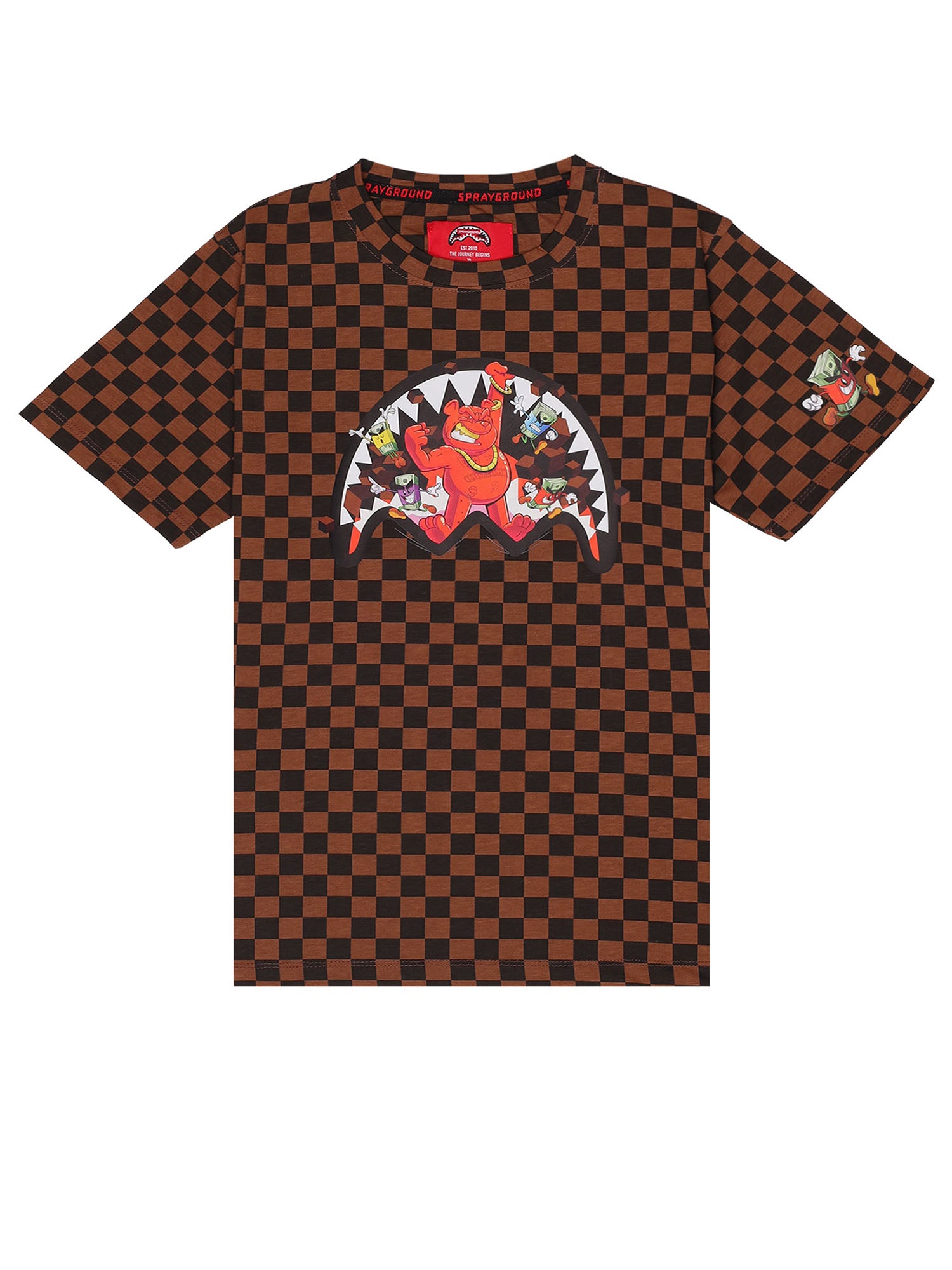 Sprayground T-shirt Get Out Bear Kids Marrone