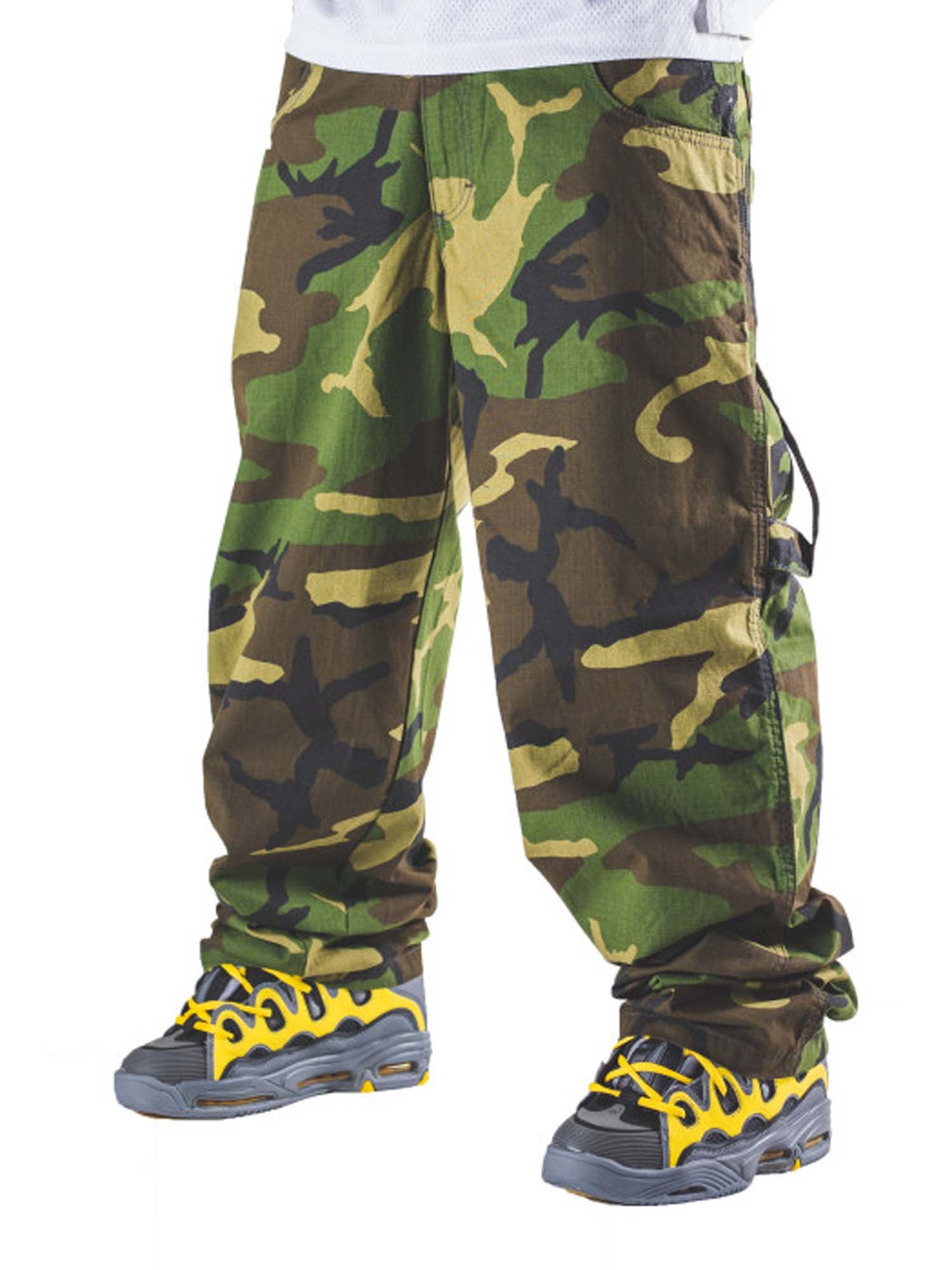 Blueskin Pantaloni Baggy Mimetico Ripstop Hip Hop Camouflage