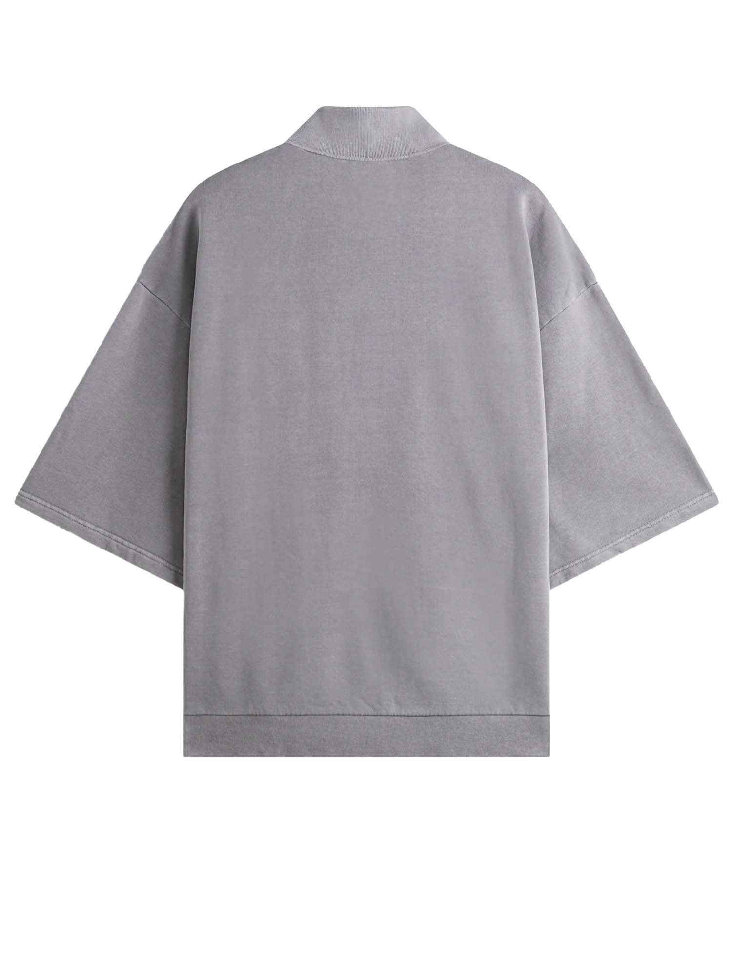 Les (art)ists Sweatshirt Polo Aged Garment Dye Grigio