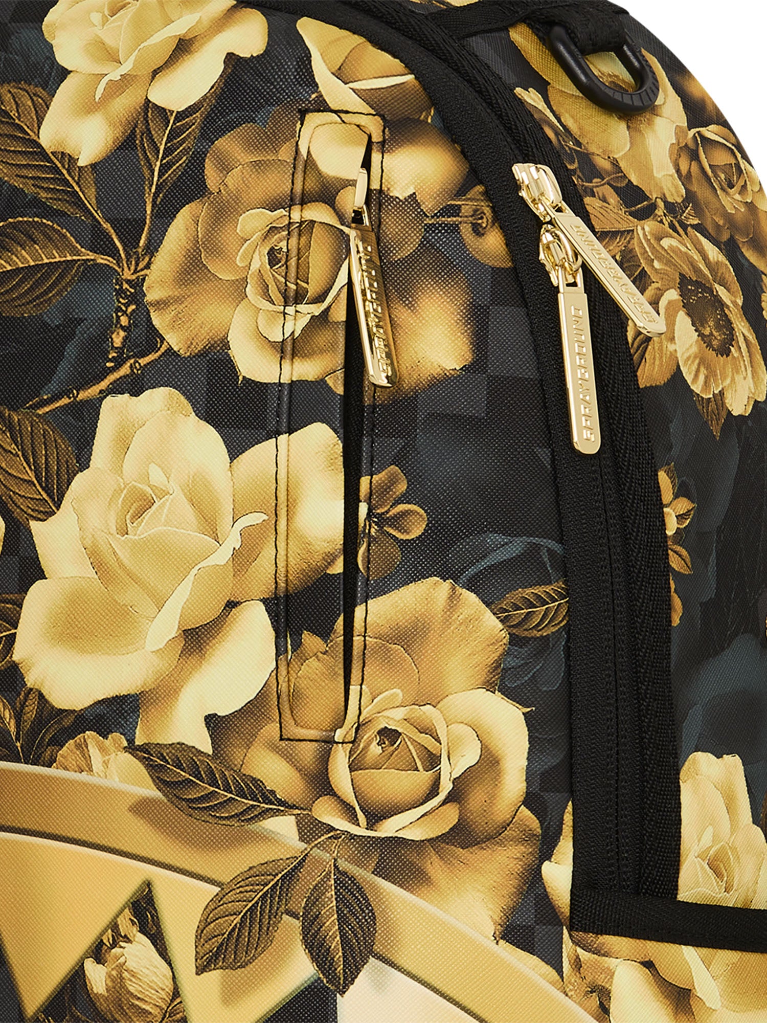 Sprayground Gold Floral Remix DLXSV Backpack Oro