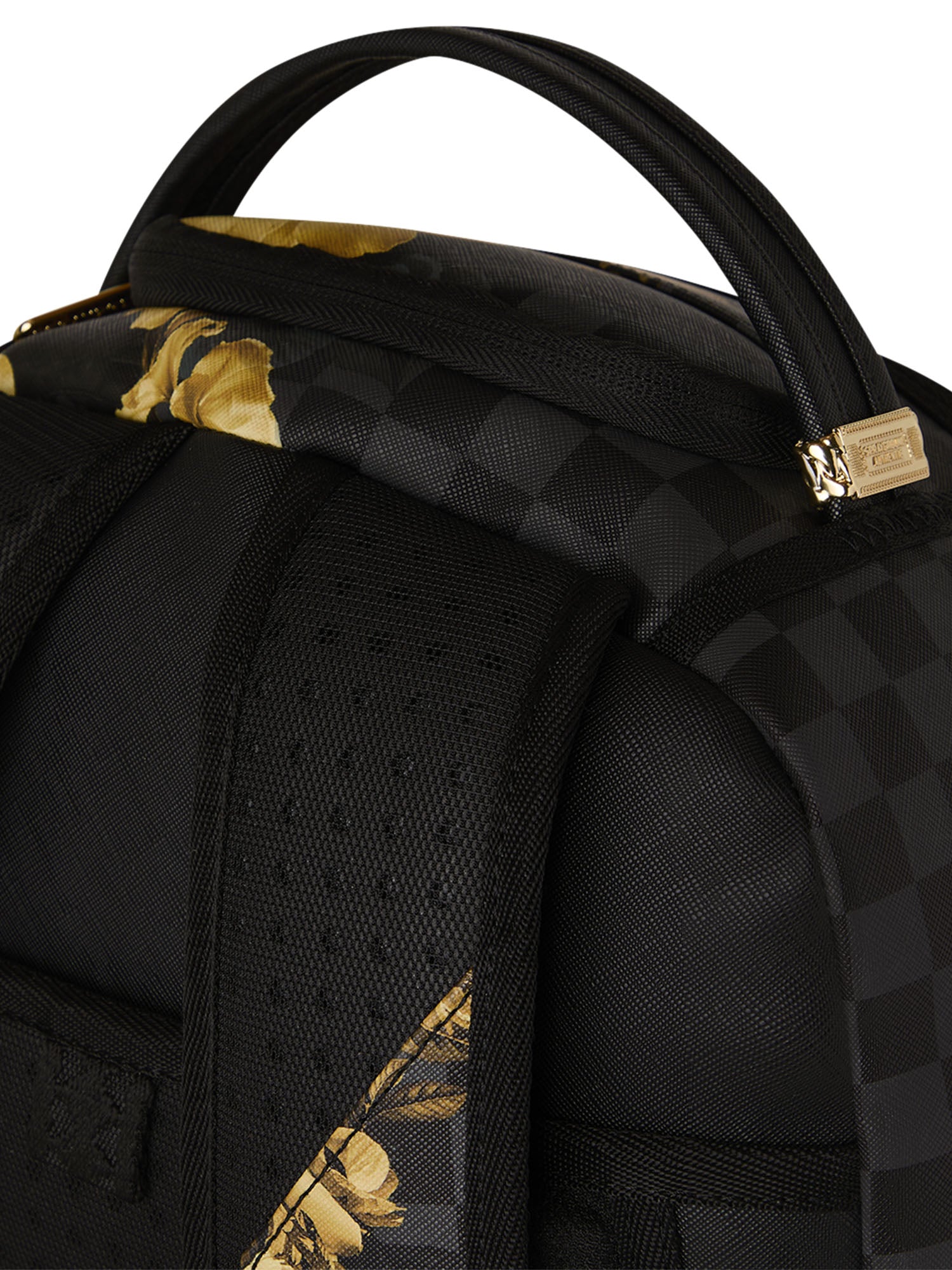 Sprayground Gold Floral Remix DLXSV Backpack Oro