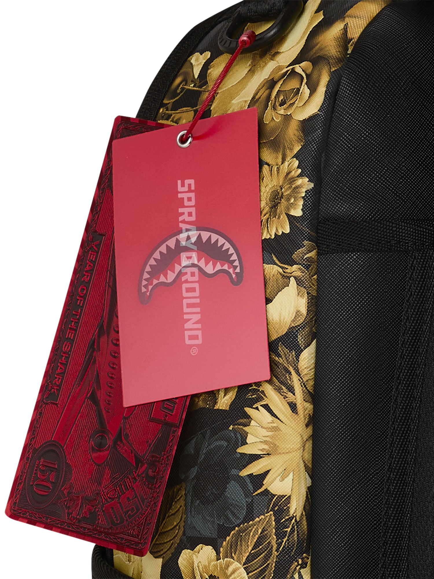 Sprayground Gold Floral Remix DLXSV Backpack Oro
