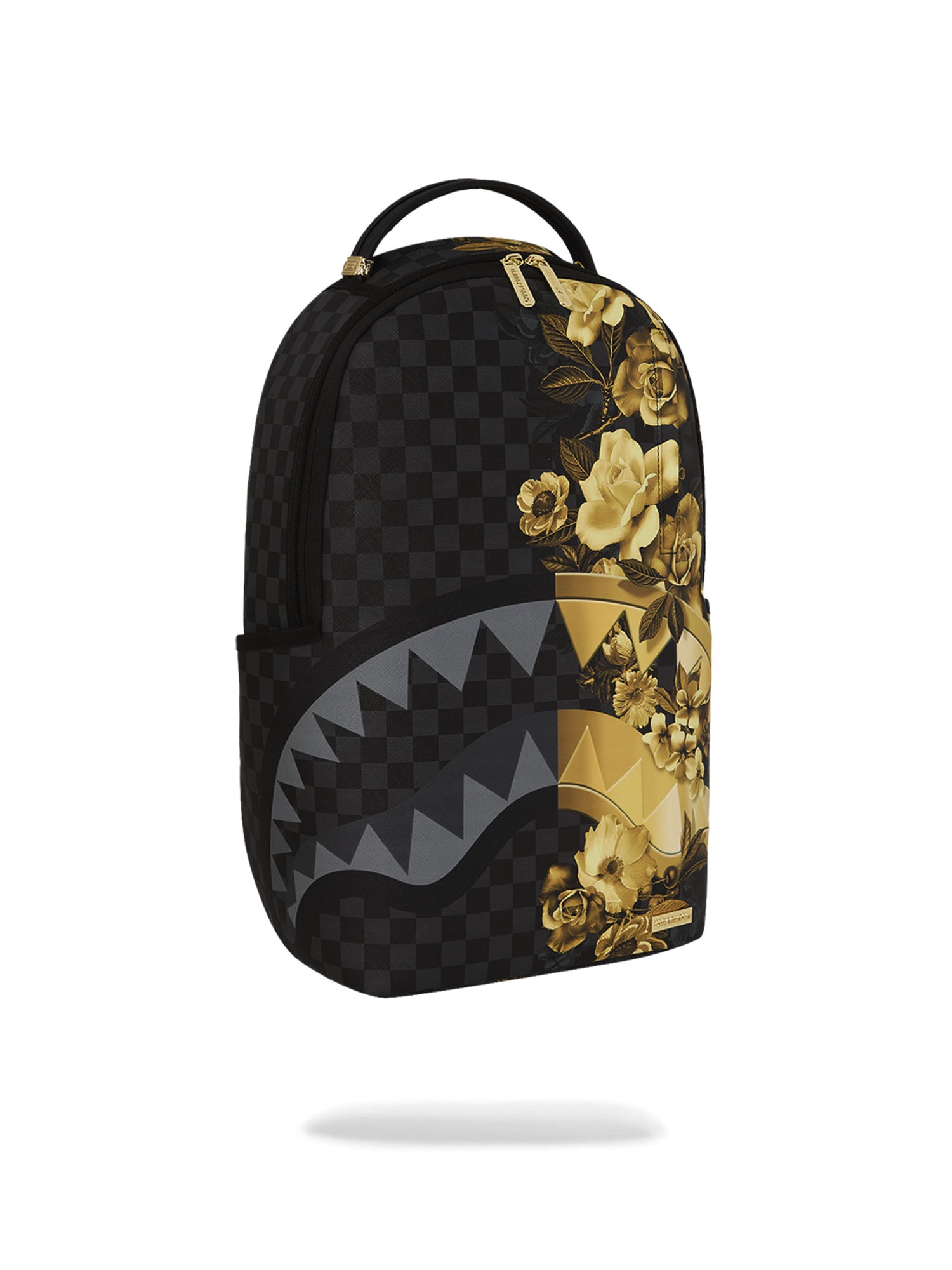 Sprayground Gold Floral Remix DLXSV Backpack Oro