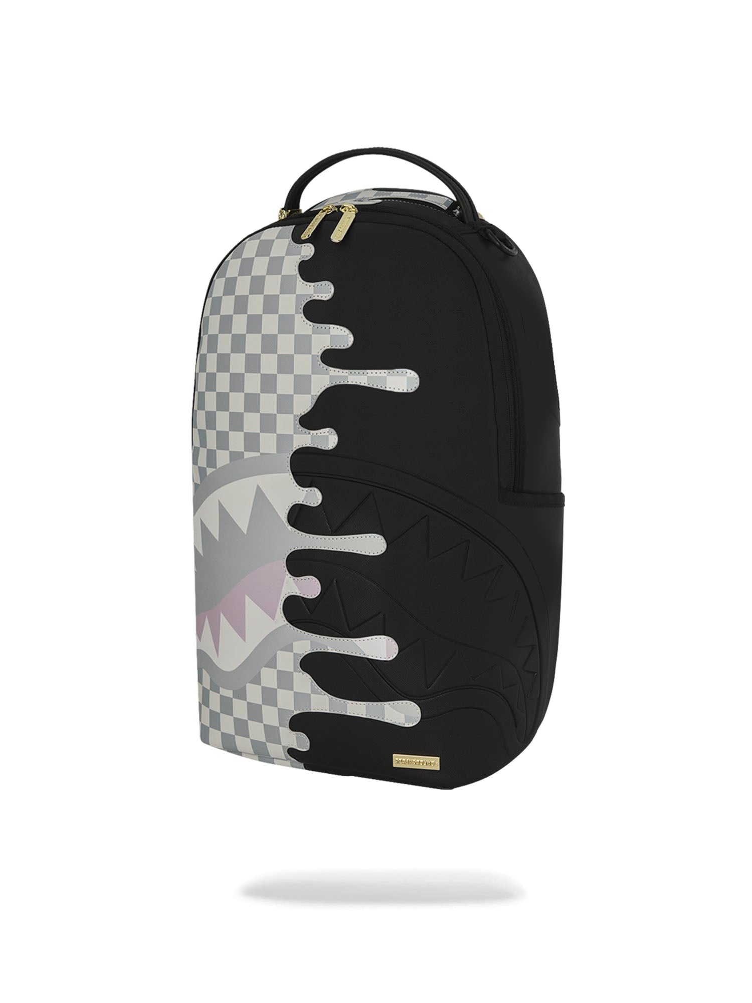 Sprayground Cream Check Unfinished Shark Dlxsv Bianco