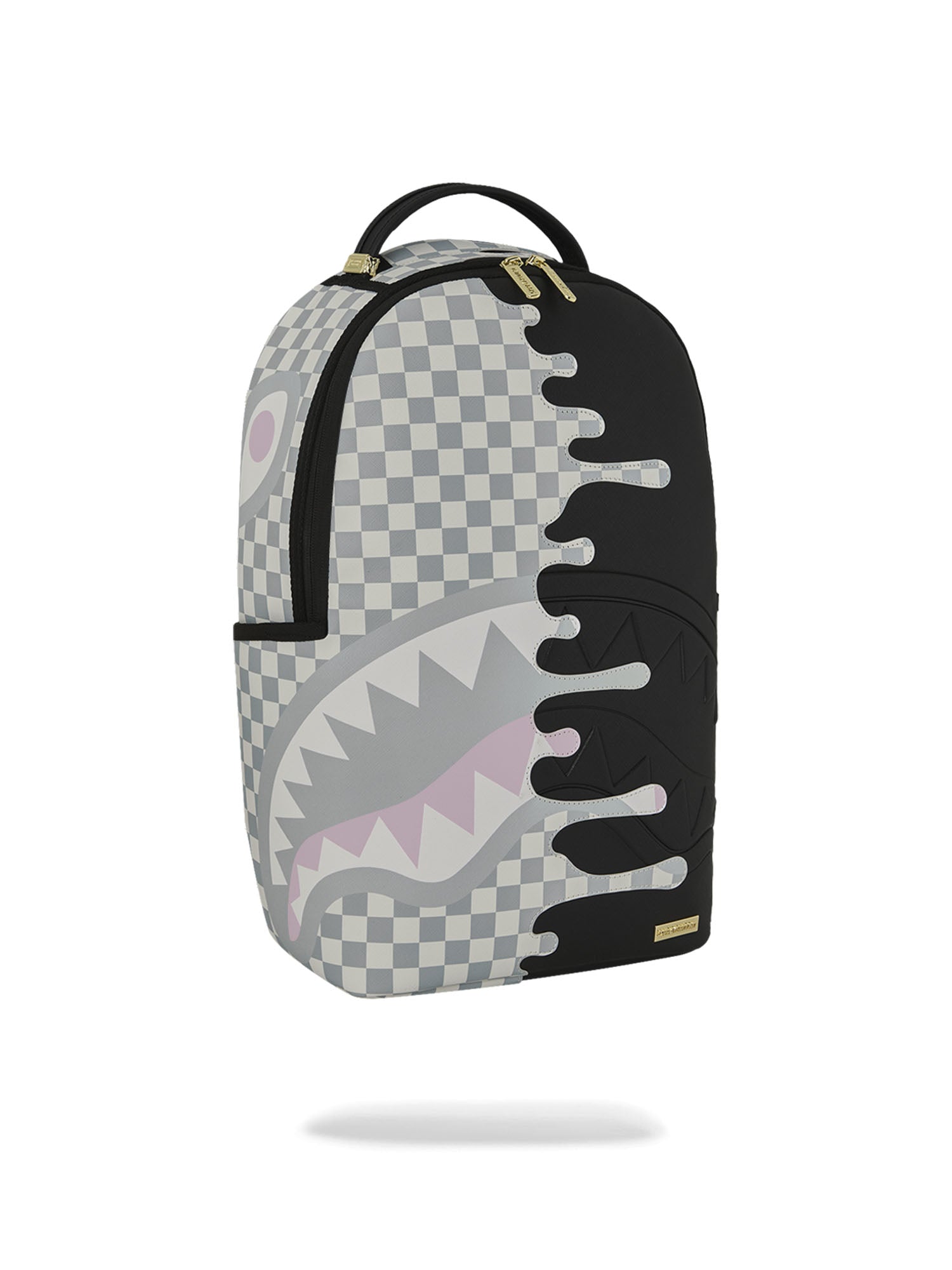 Sprayground Cream Check Unfinished Shark Dlxsv Bianco