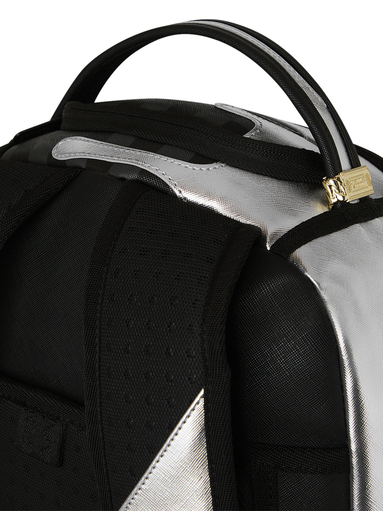 Sprayground Silver Side Drip Black Check DLXSV Argento