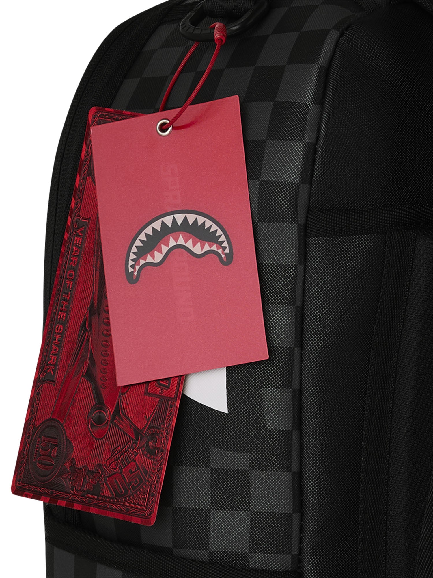 Sprayground Silver Side Drip Black Check DLXSV Argento