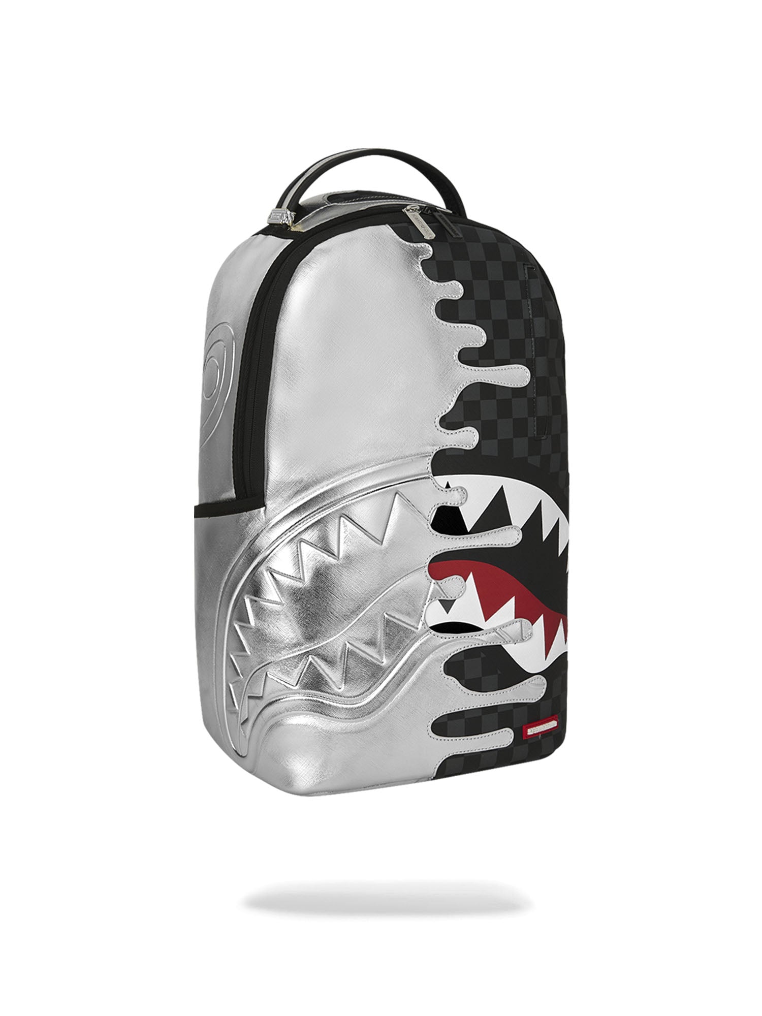 Sprayground Silver Side Drip Black Check DLXSV Argento