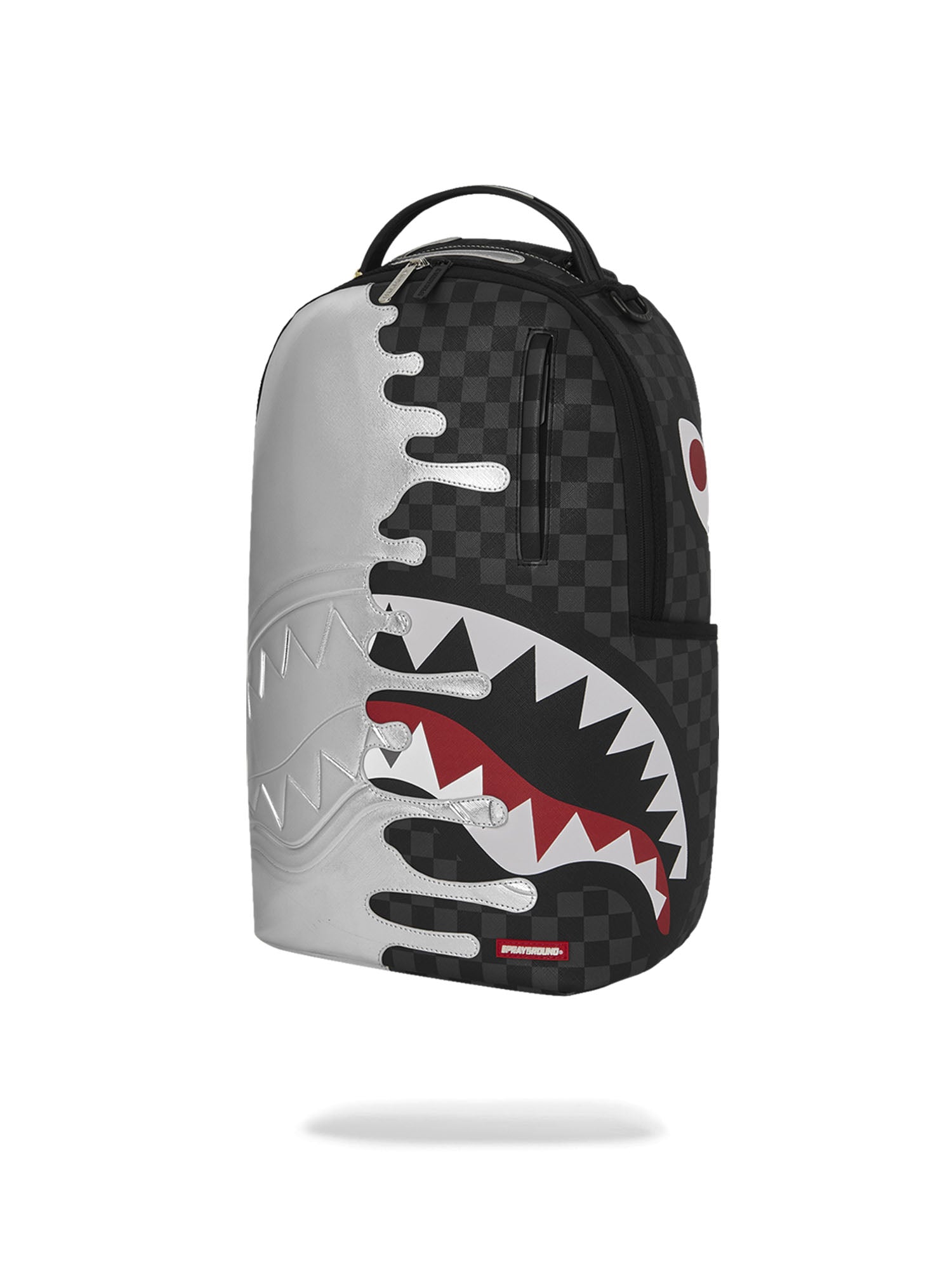 Sprayground Silver Side Drip Black Check DLXSV Argento