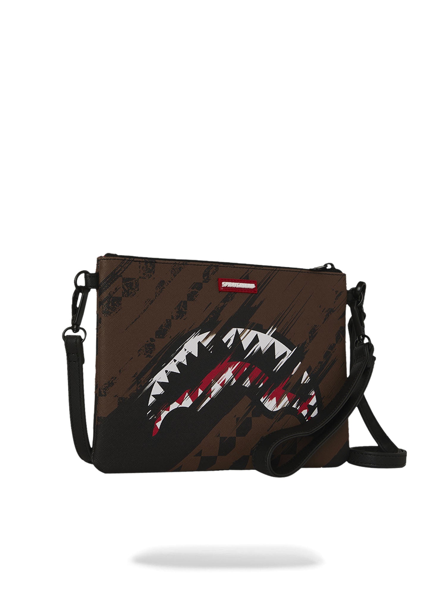 Sprayground Pochette Smeared Grunge Crossbody Marrone