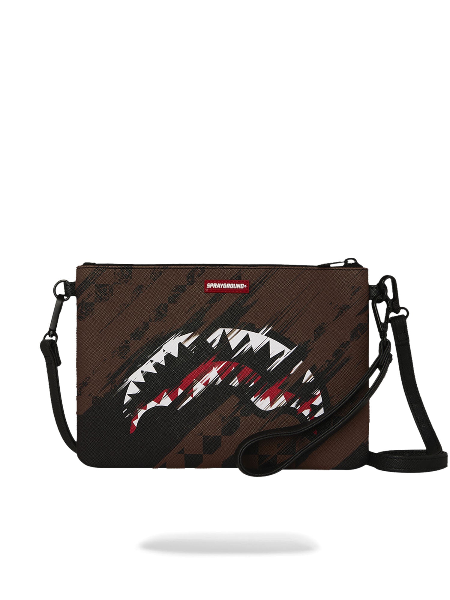 Sprayground Pochette Smeared Grunge Crossbody Marrone