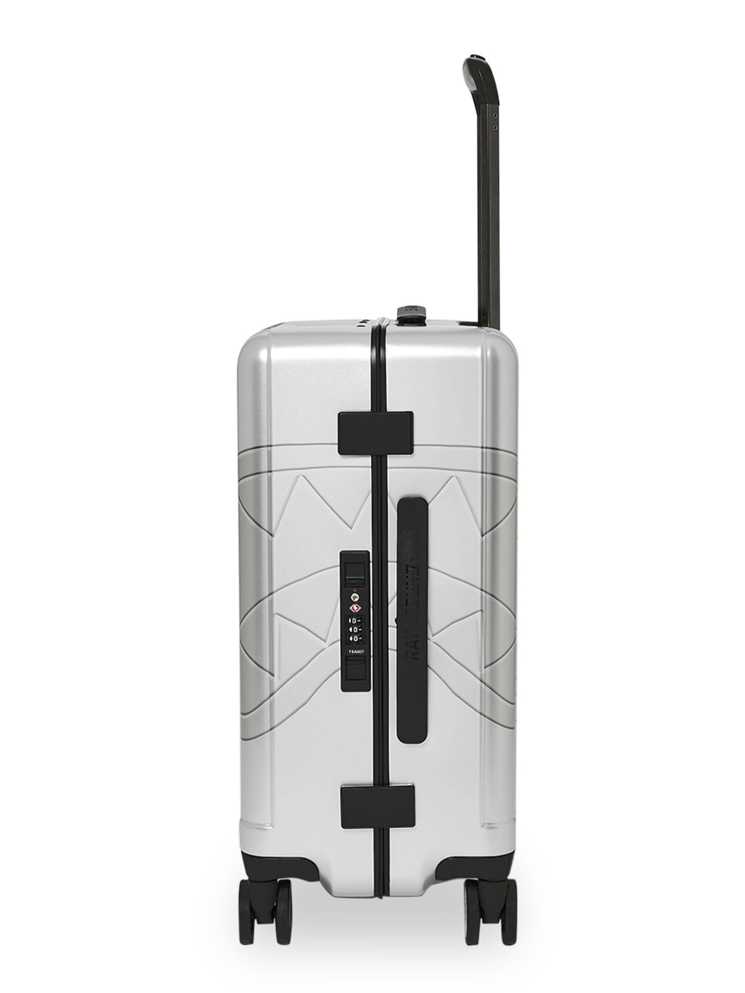 Sprayground Side Drip Check Carry On Hard Argento