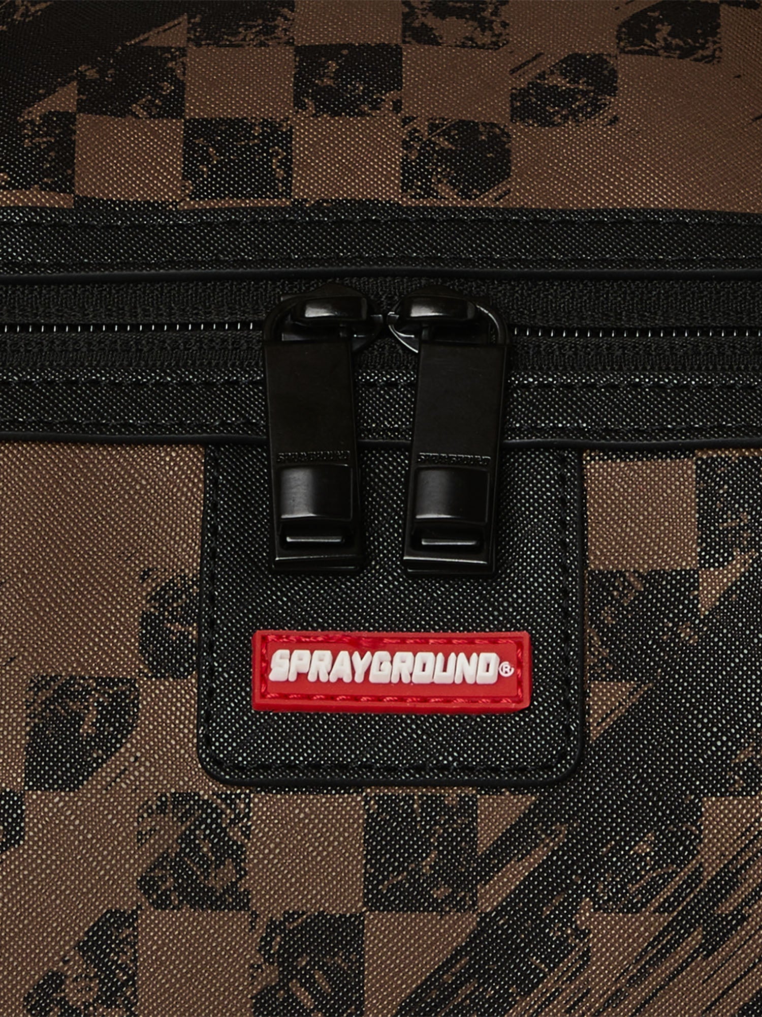 Sprayground Smeared Grunge Large Duffle Marrone