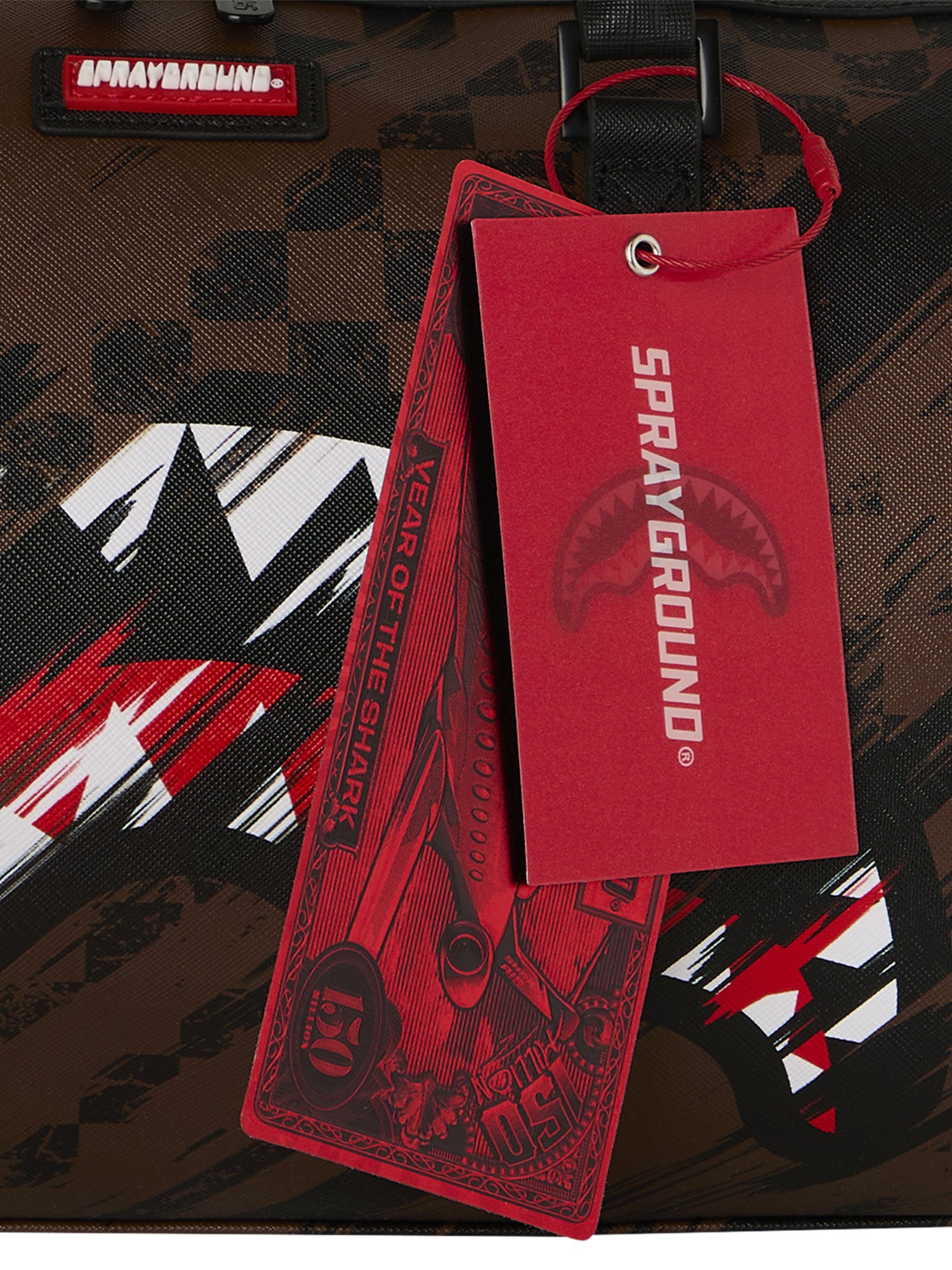 Sprayground Smeared Grunge Mini Duffle Marrone
