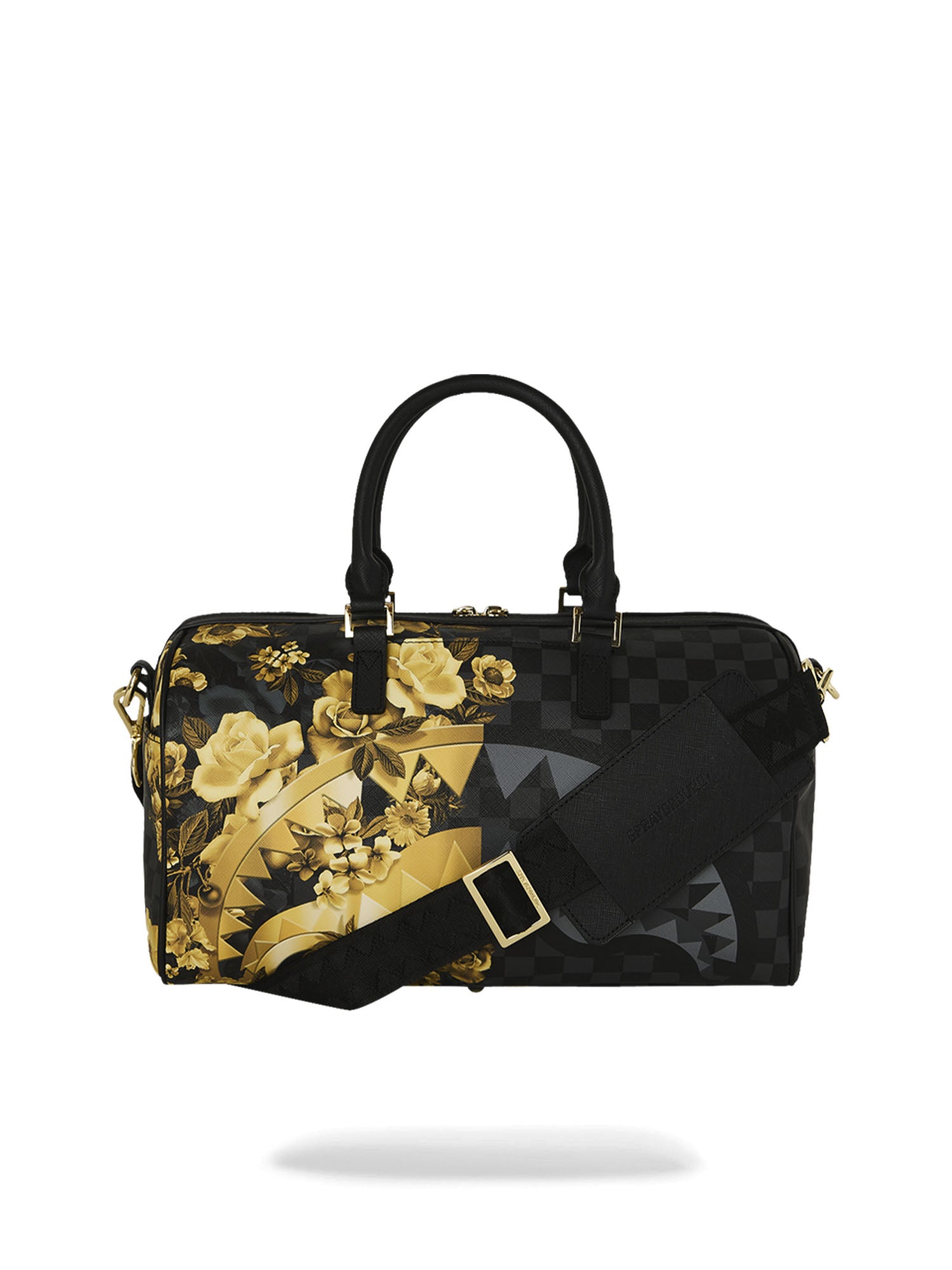 Sprayground Gold Floral Remix Mini Duffle Oro