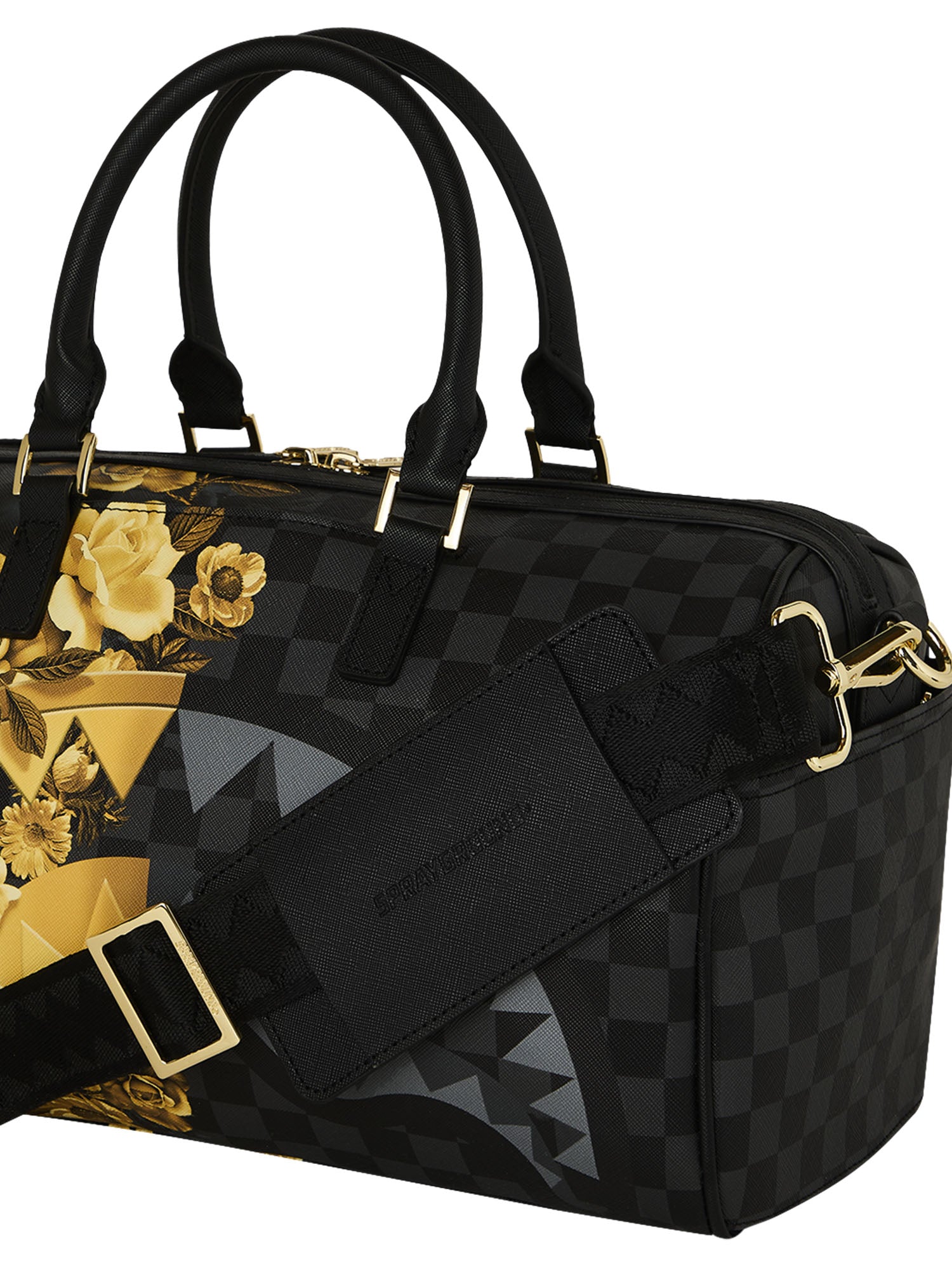 Sprayground Gold Floral Remix Mini Duffle Oro