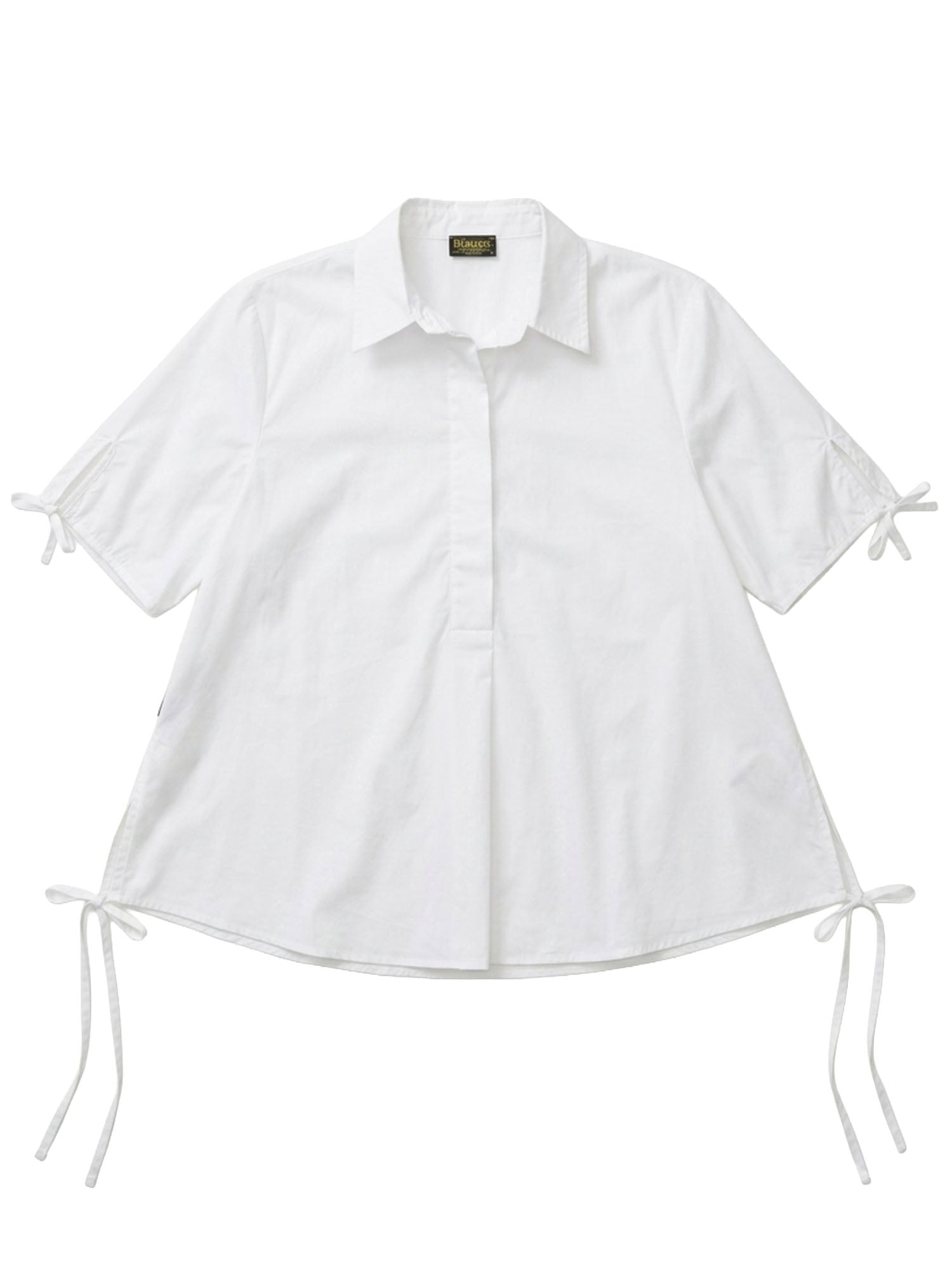 Blauer Camicia con Laccetti Bianco