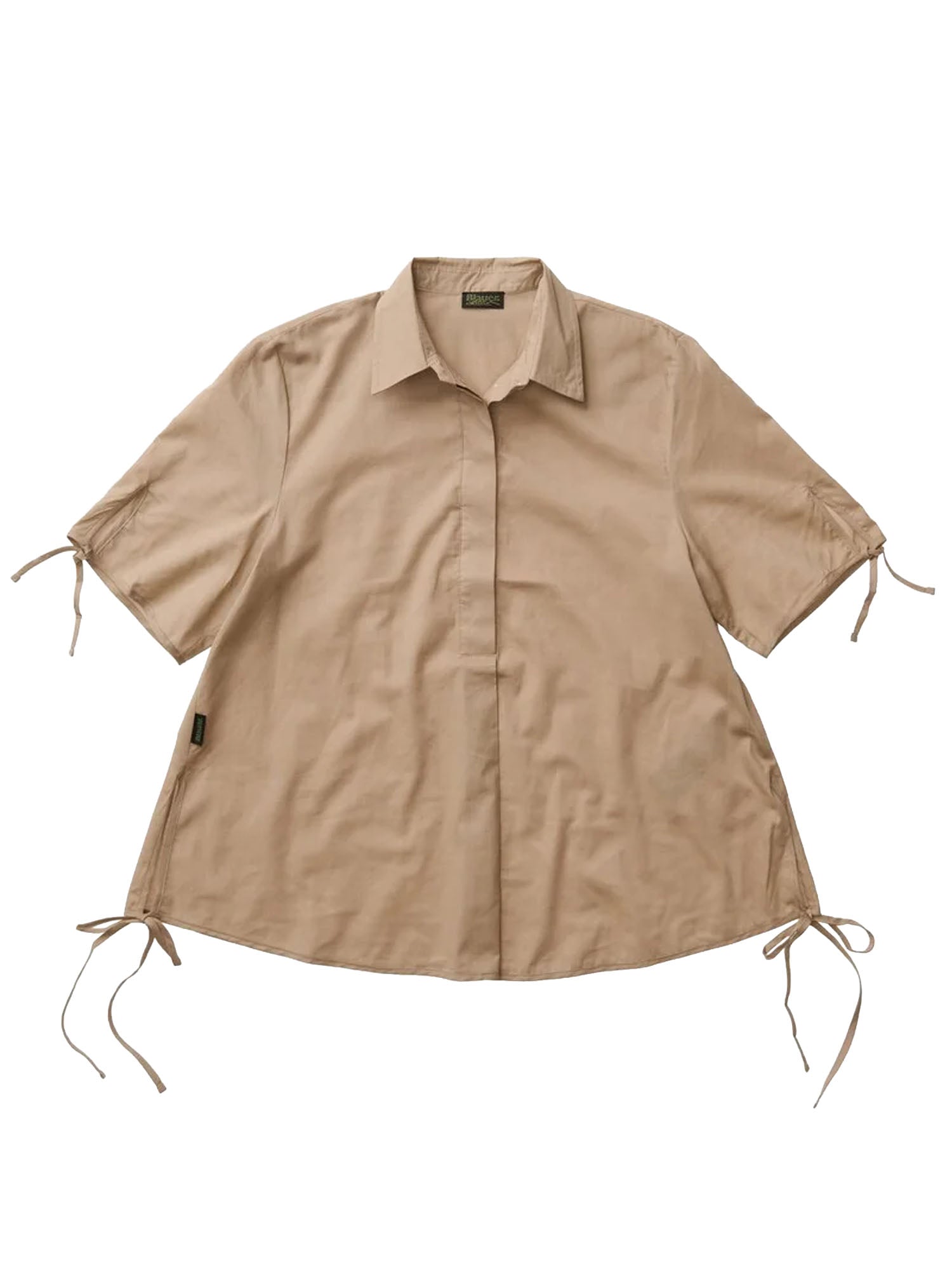 Blauer Camicia con Laccetti Beige