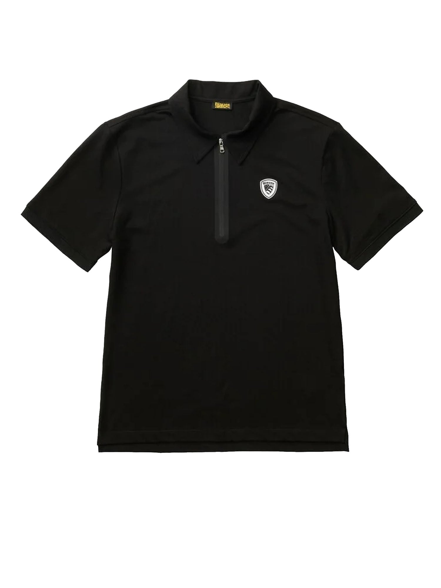 Blauer Polo con Zip Gilmer Nero