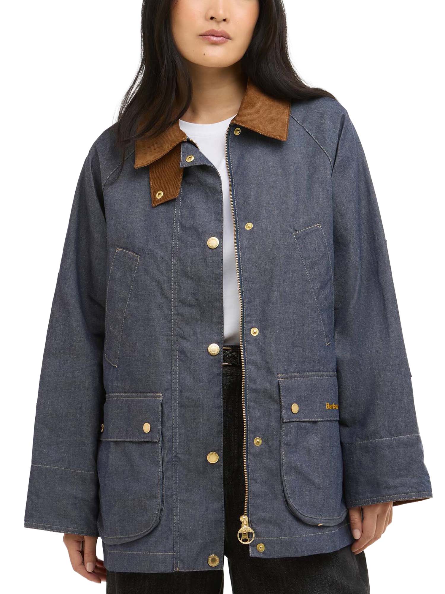 Barbour Giacca casual Asker in denim Blu