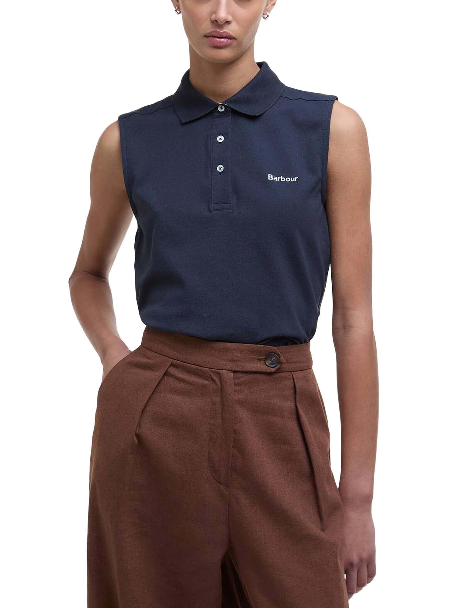 Barbour Polo senza maniche Bowford Blu