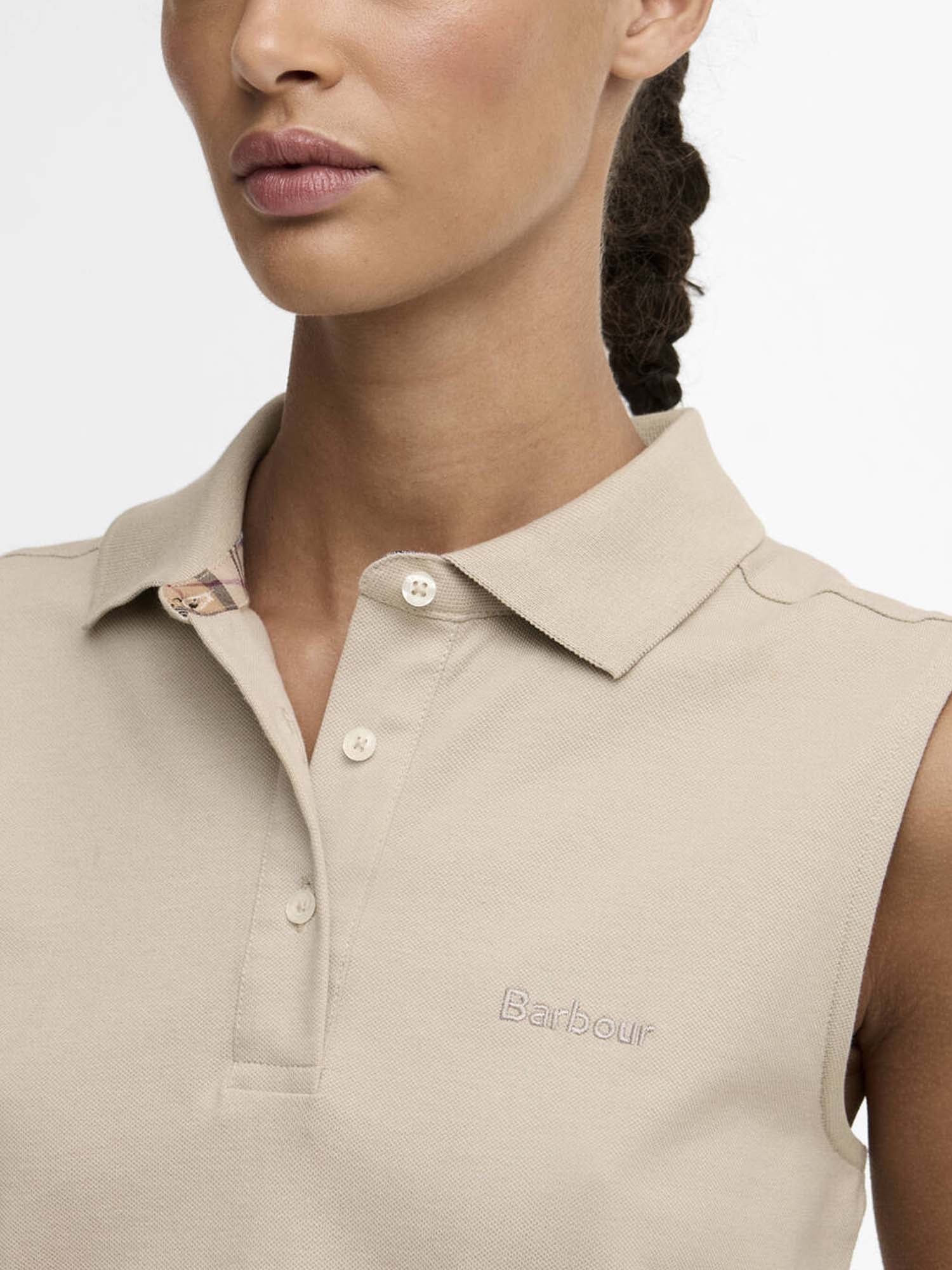 Barbour Polo senza maniche Bowford Beige