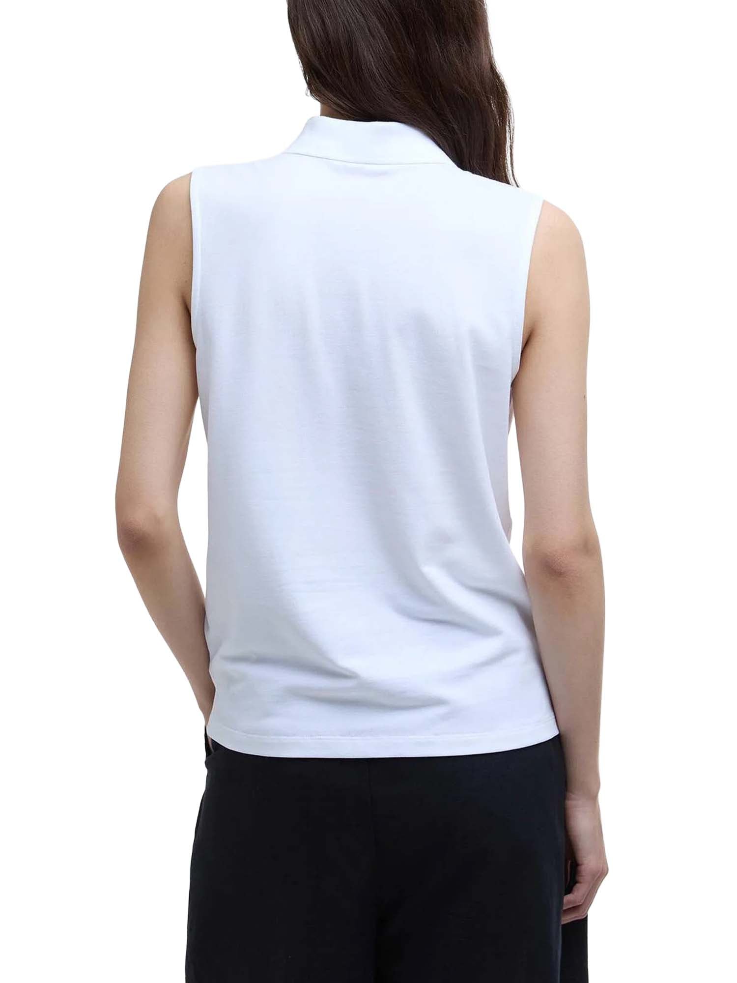 Barbour Polo senza maniche Bowford Bianco