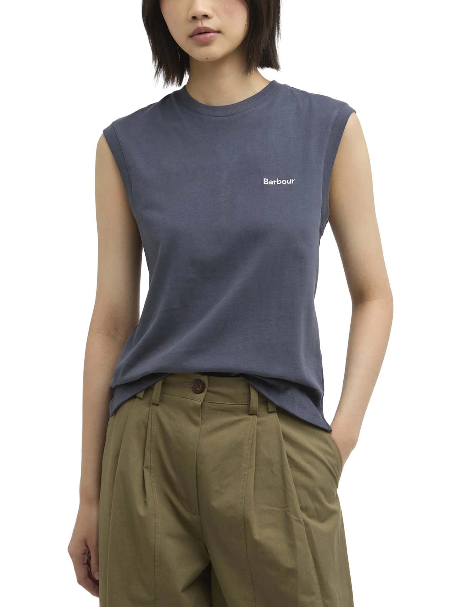 Barbour Top senza maniche Rowane Blu