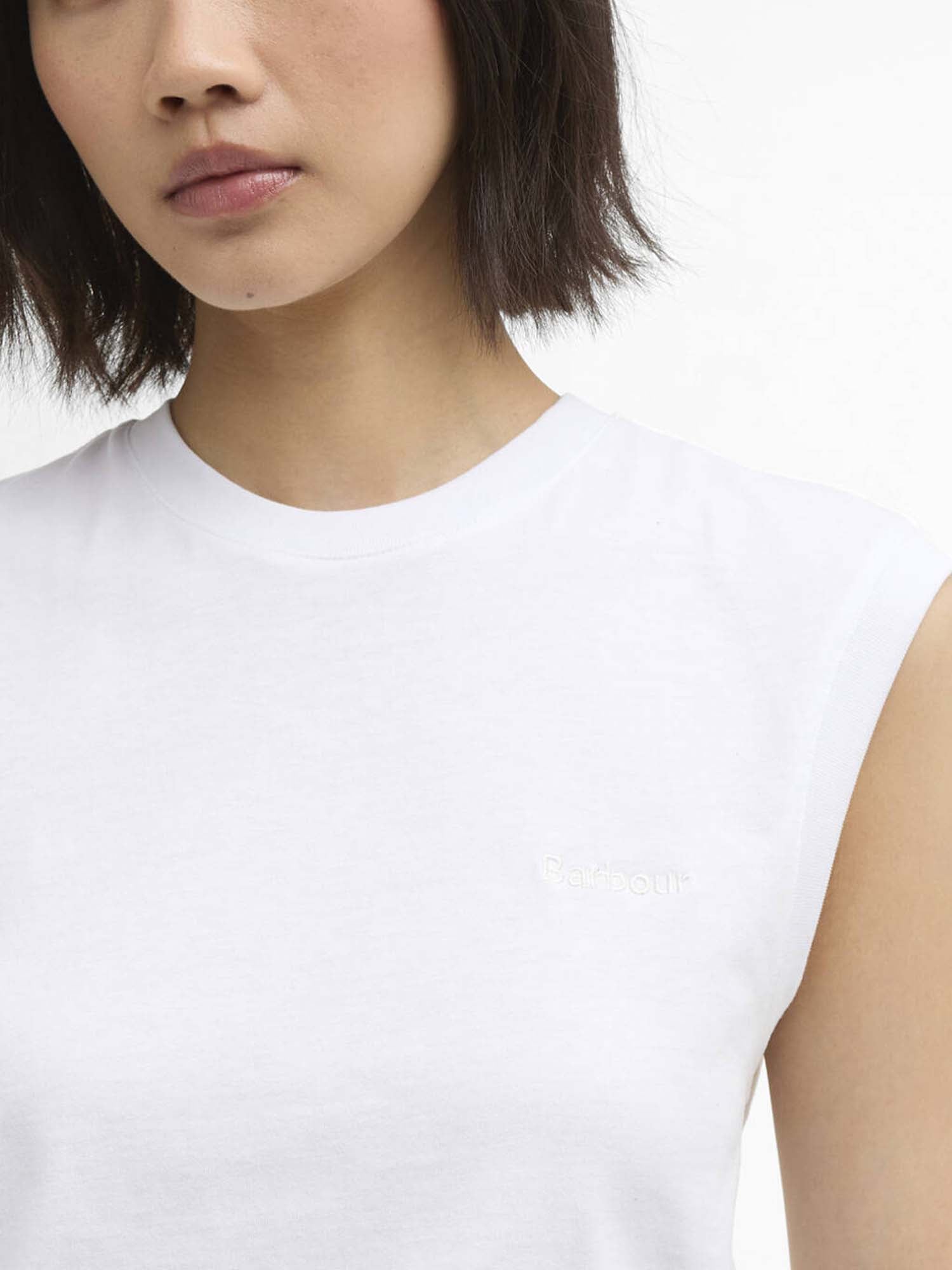 Barbour Top senza maniche Rowane Bianco