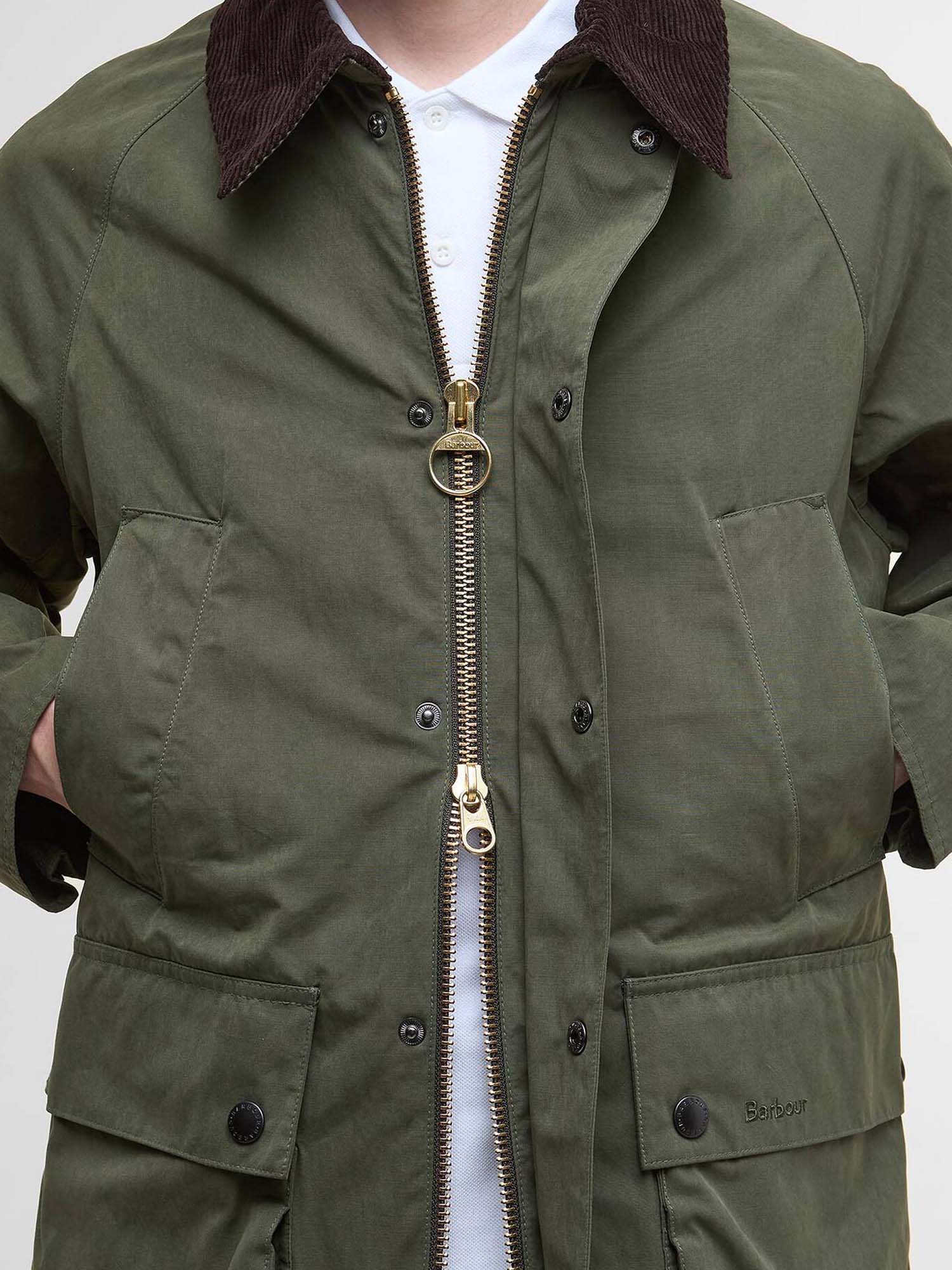 Barbour Giacca casual oversize Bedale con finitura manopesca Verde