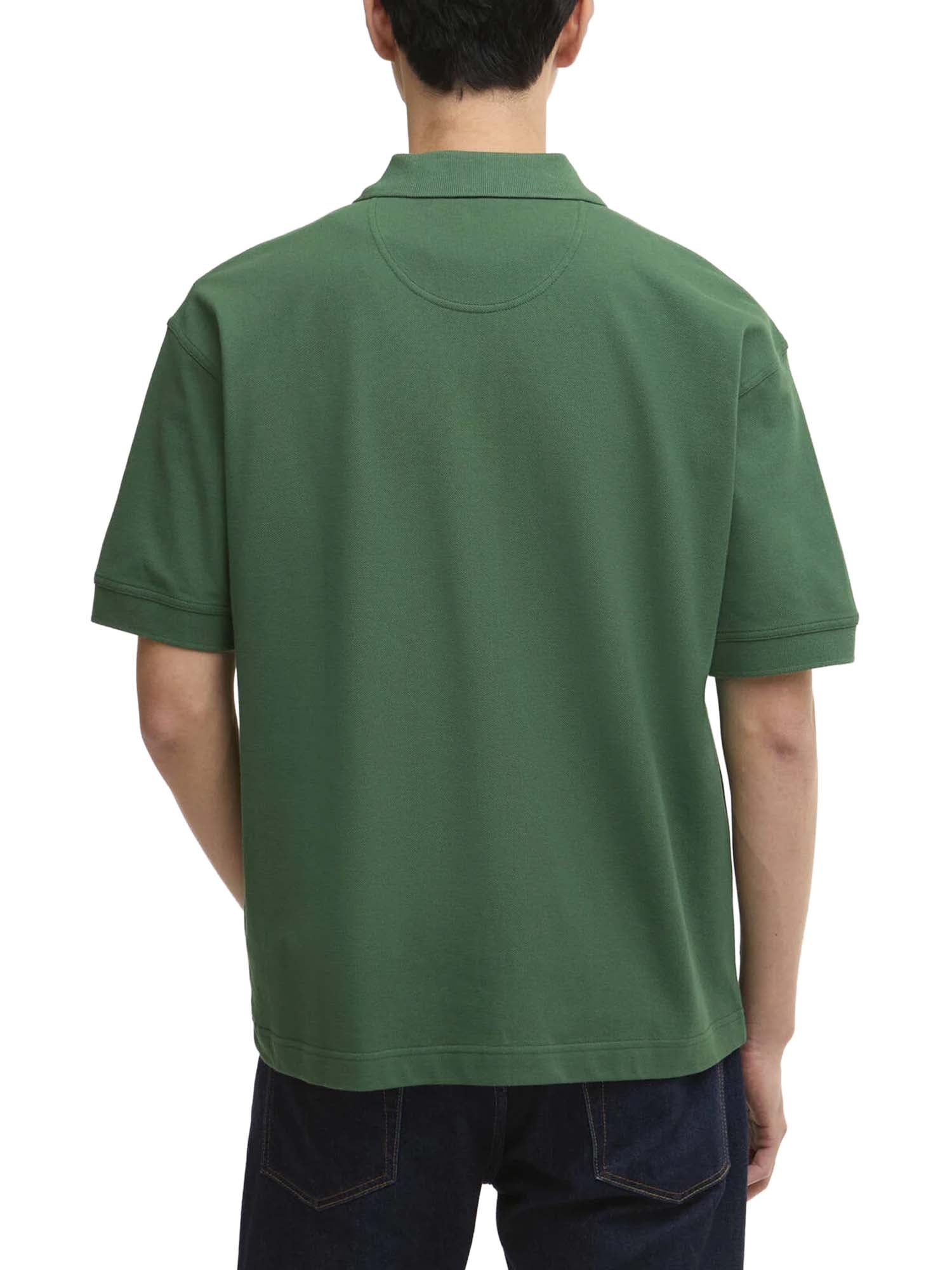 Barbour Hexham Oversized Polo Shirt Verde