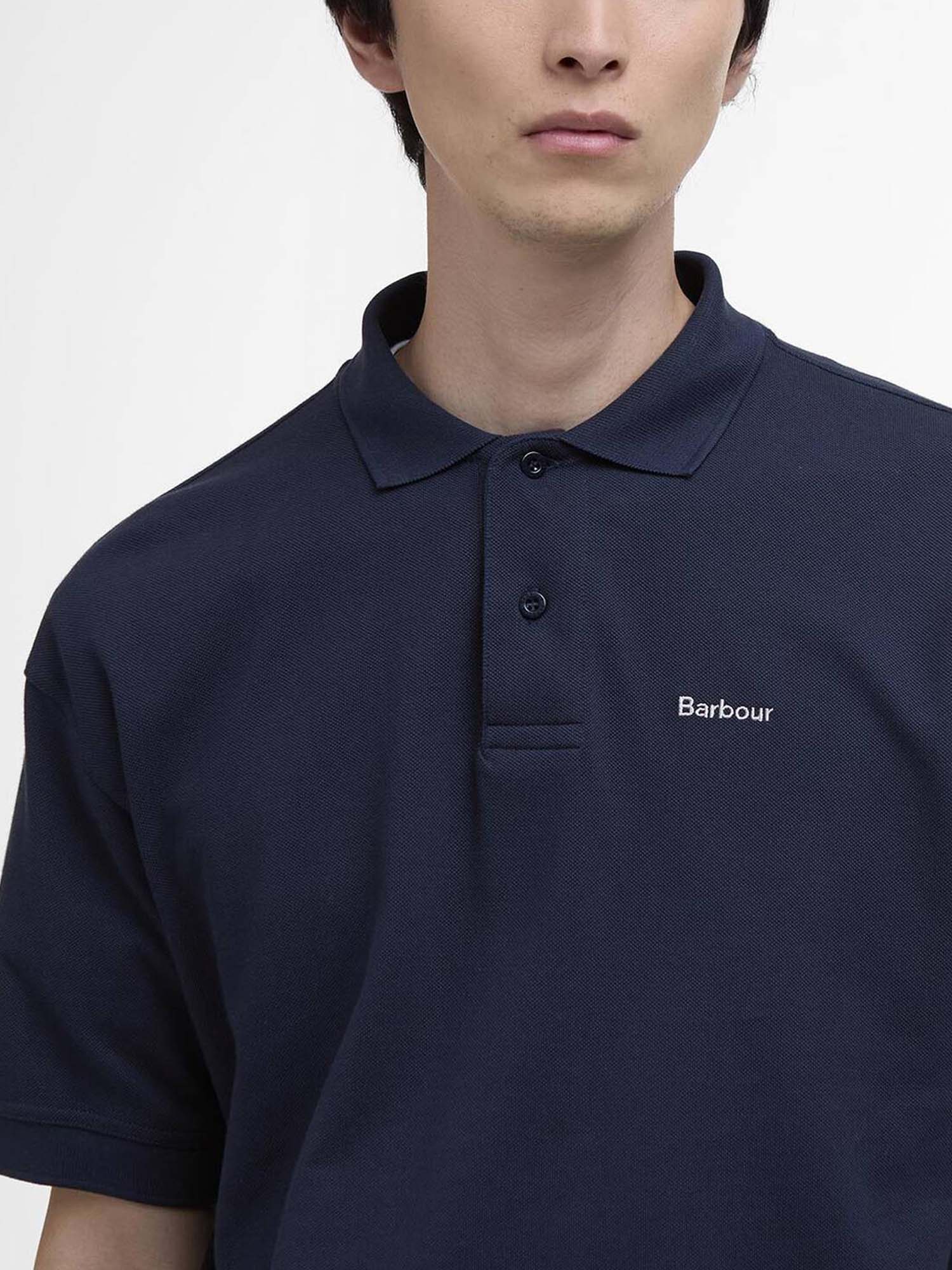 Barbour Hexham Oversized Polo Shirt Blu