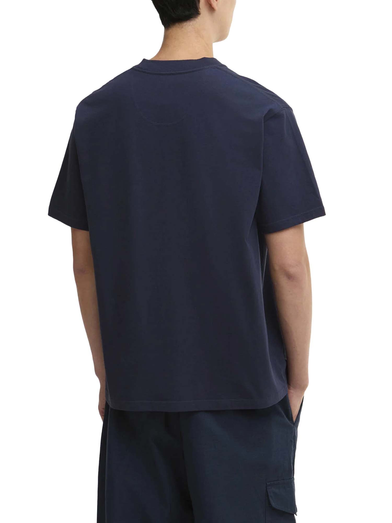 Barbour T-shirt oversize con logo Dalton Blu