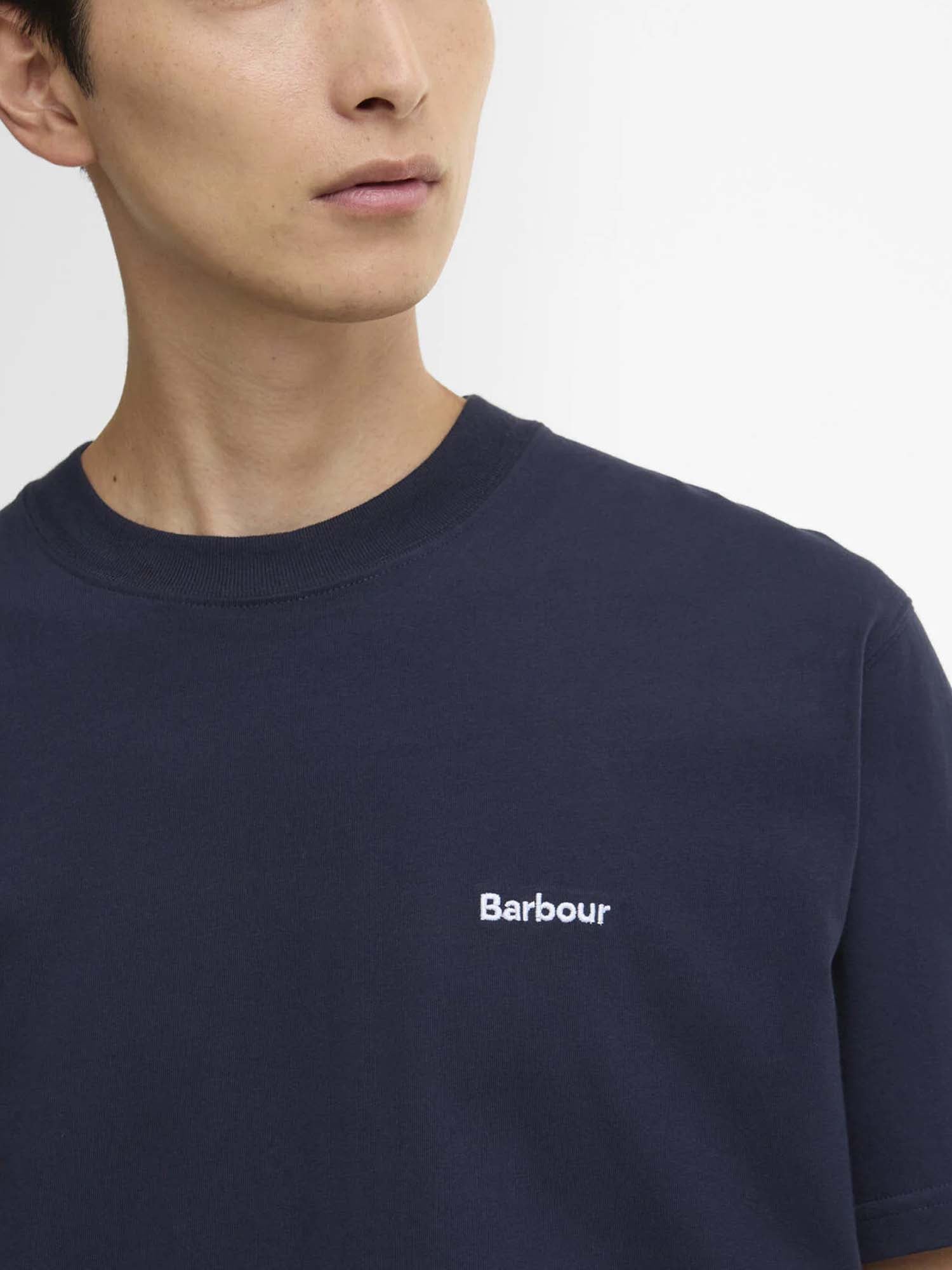 Barbour T-shirt oversize con logo Dalton Blu