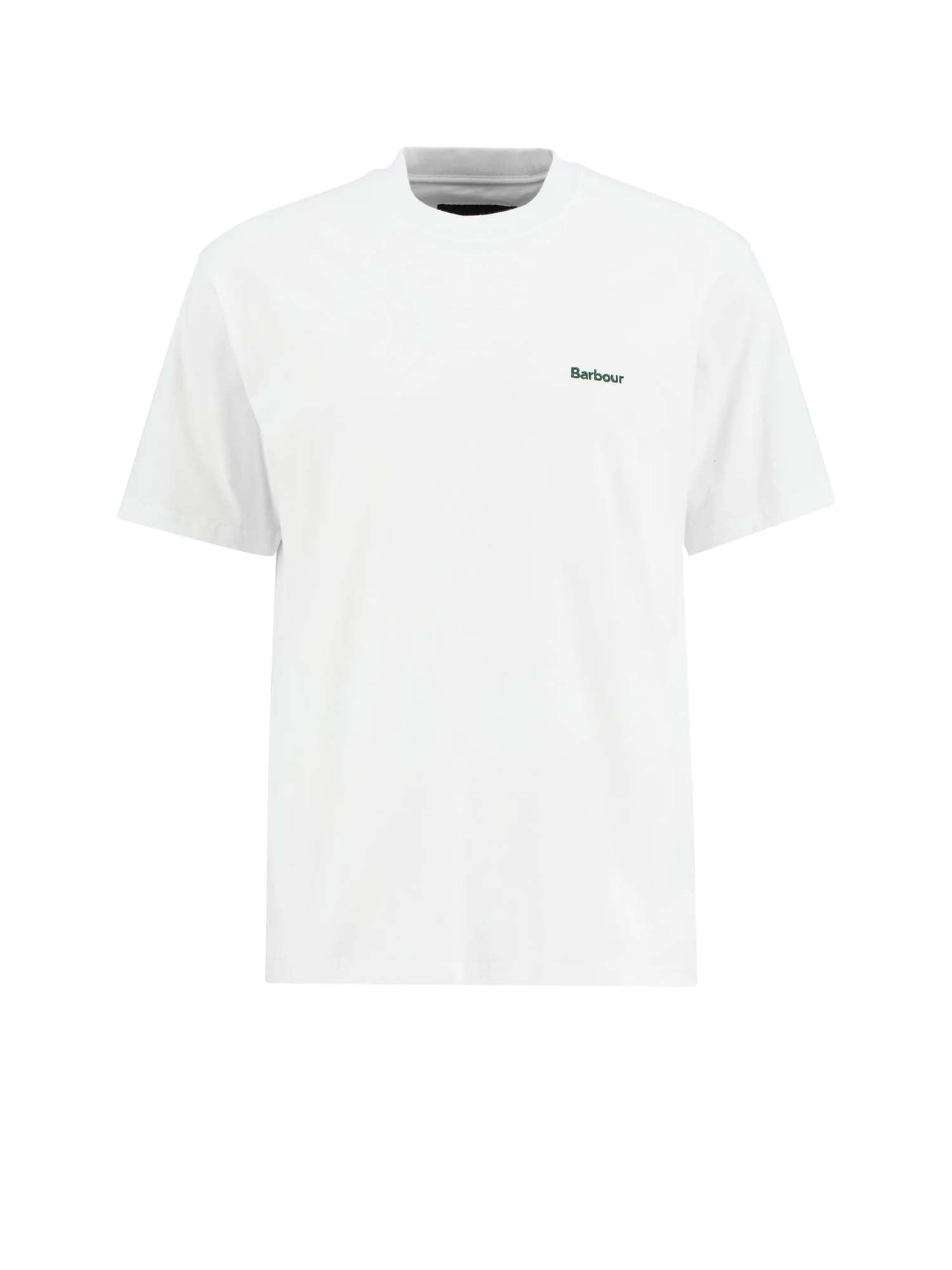 Barbour T-shirt oversize con logo Dalton Bianco