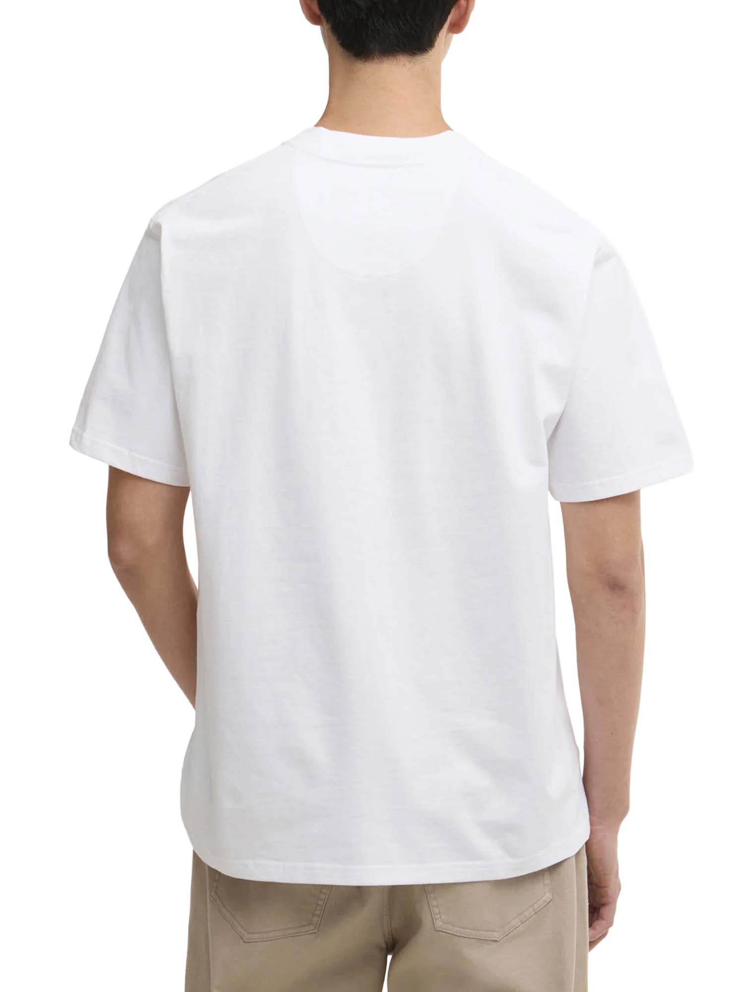 Barbour T-shirt oversize con logo Dalton Bianco