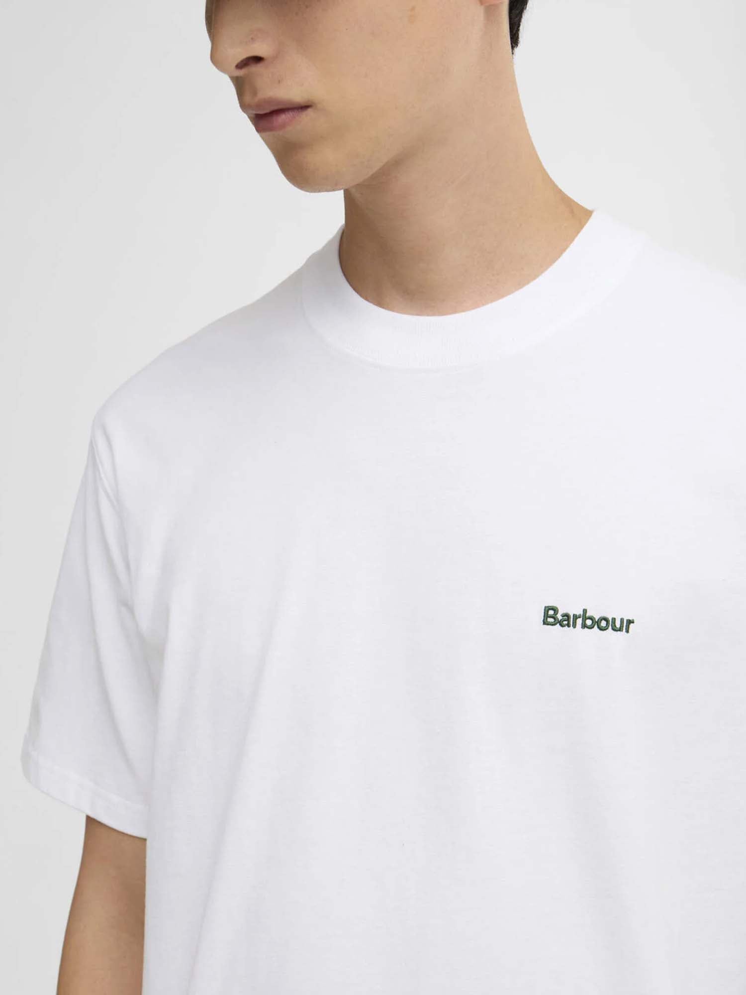 Barbour T-shirt oversize con logo Dalton Bianco