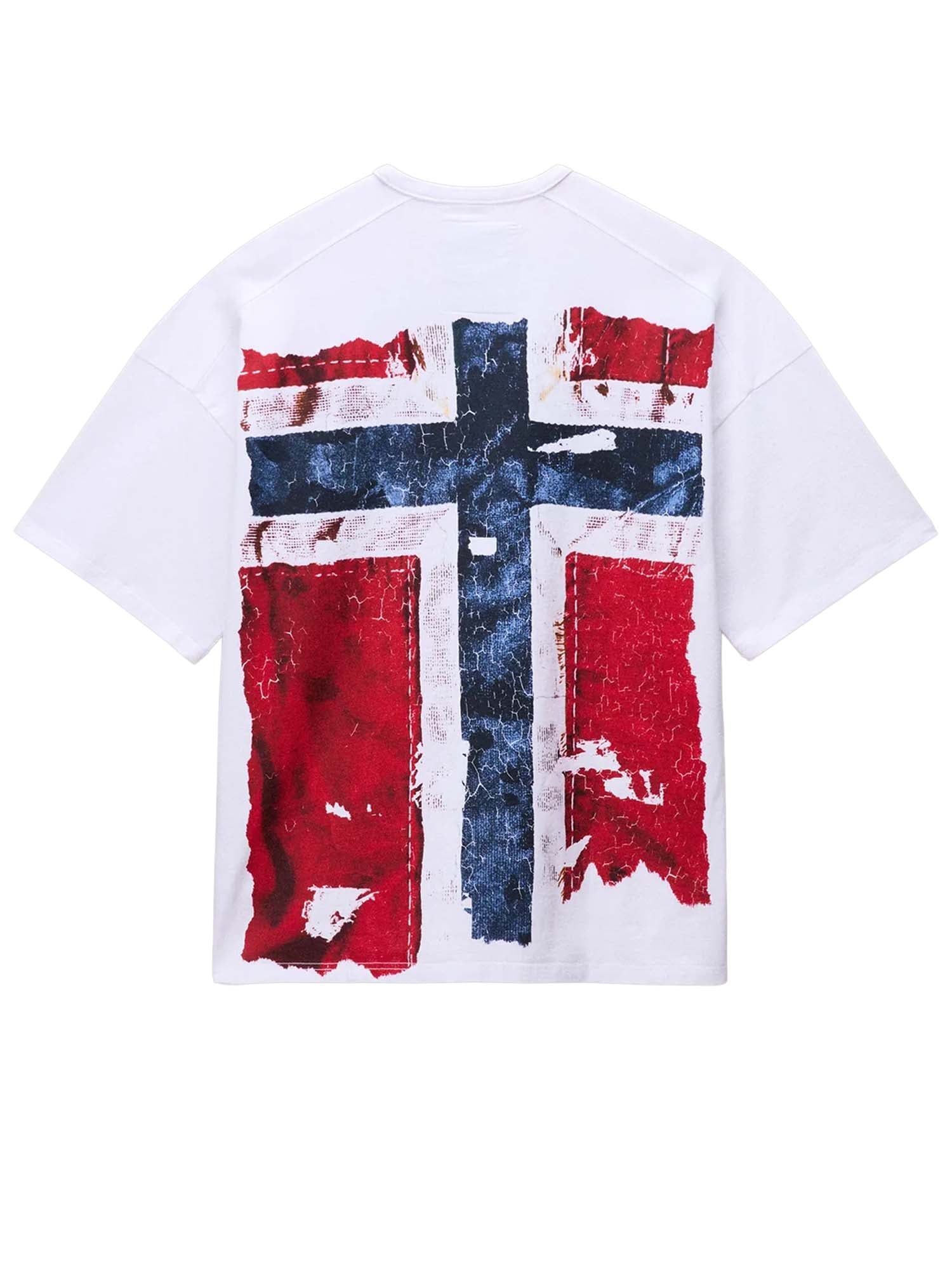 Napapijri T-Shirt a Maniche Corte PDF Bianco