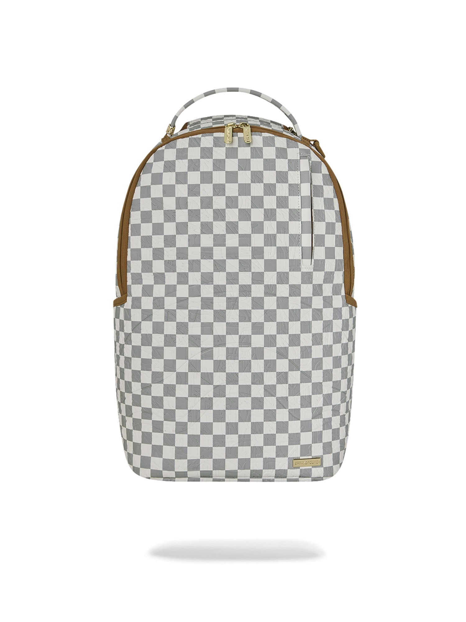 Sprayground Graff Embossed Cream Check Dlxsv Backpack Bianco