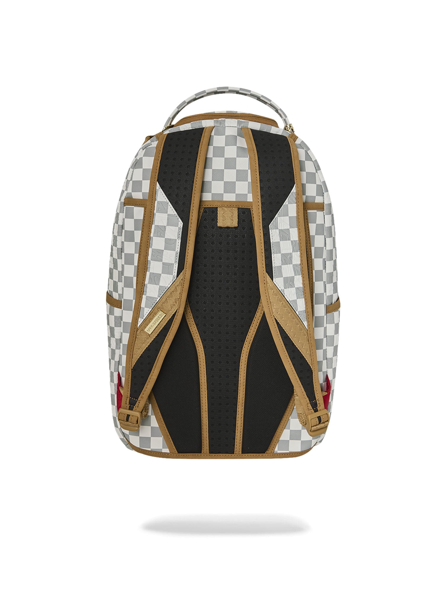 Sprayground Graff Embossed Cream Check Dlxsv Backpack Bianco