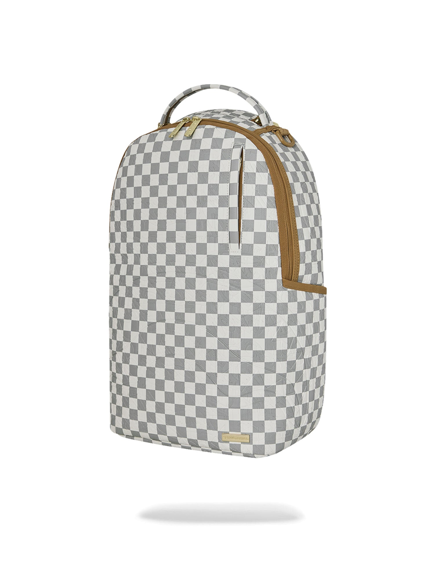 Sprayground Graff Embossed Cream Check Dlxsv Backpack Bianco