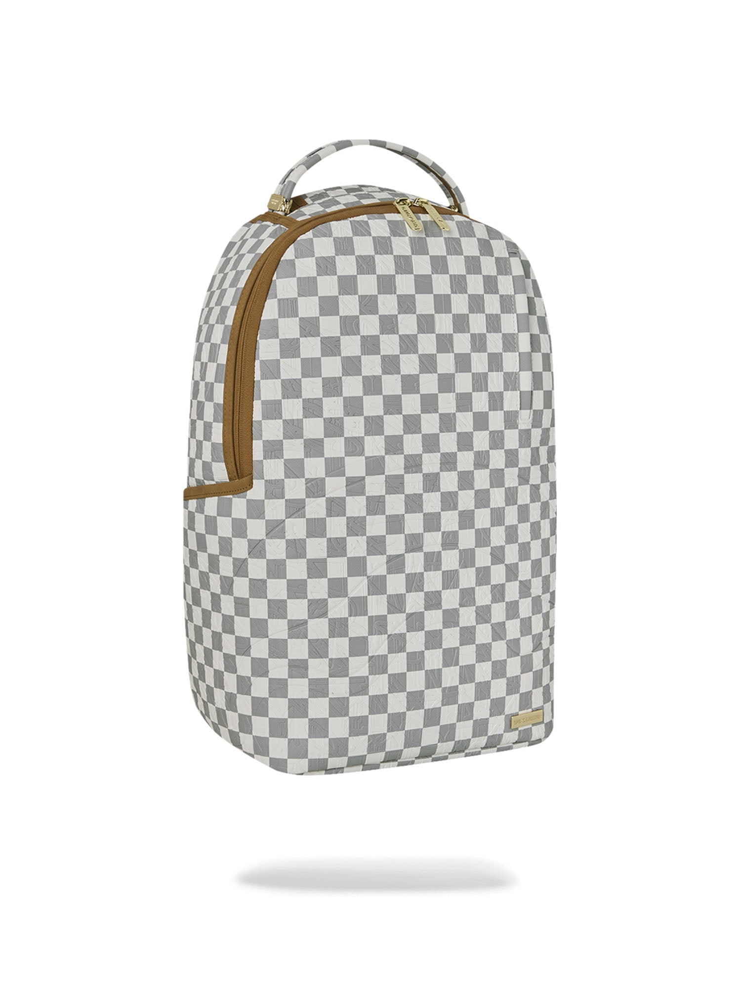 Sprayground Graff Embossed Cream Check Dlxsv Backpack Bianco